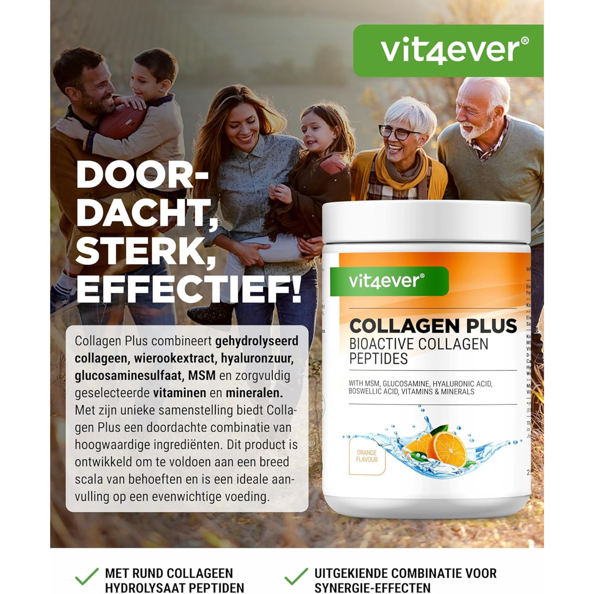 Vit4ever Collagène Plus Orange - complément alimentaire sans ajouts inutiles
