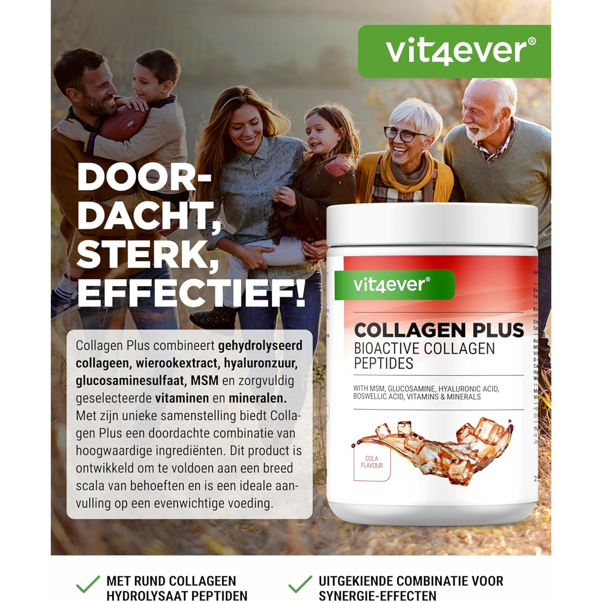 Vit4ever Collagène Plus Cola - complément alimentaire sans ajouts inutiles