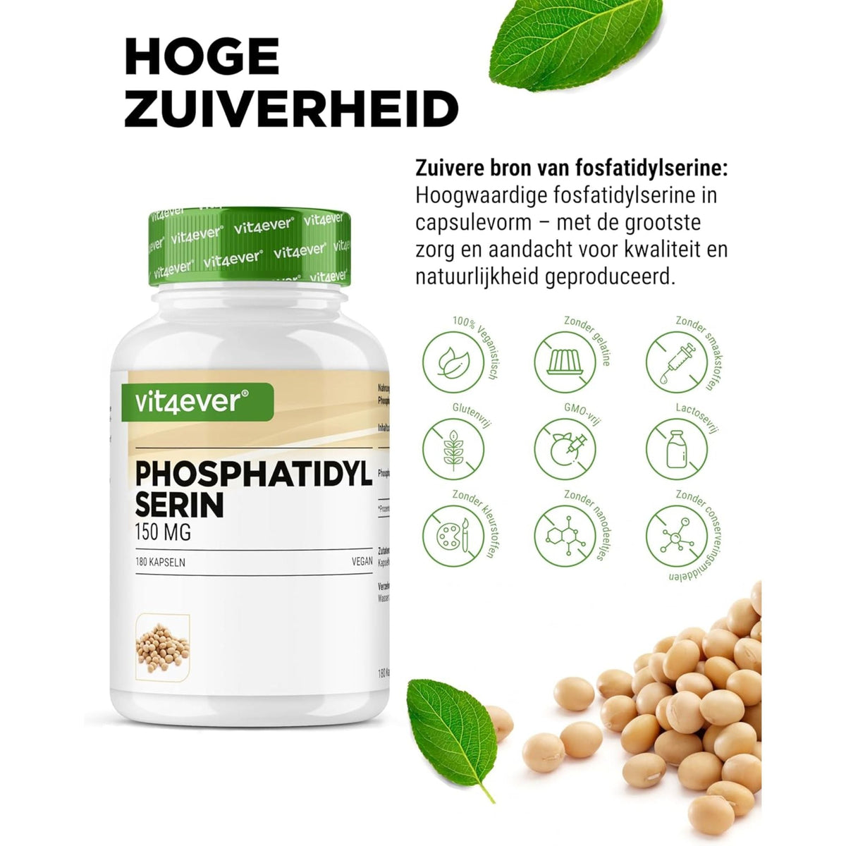 Phosphatidylsérine 150mg | 180 Gélules | Vit4ever