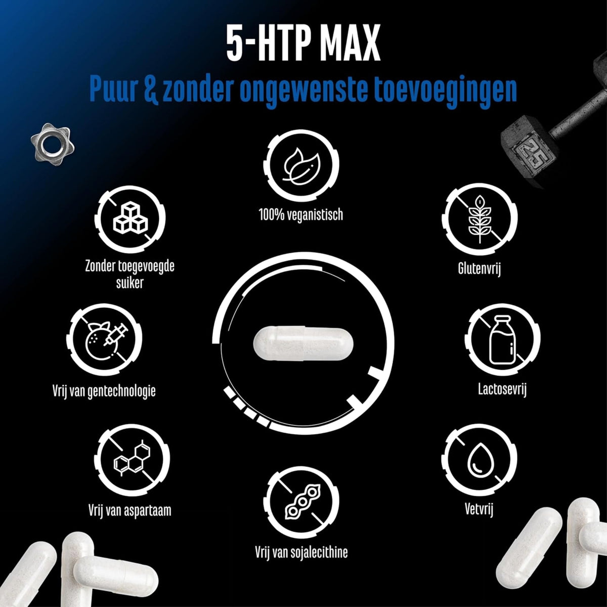 5-HTP MAX (Griffonia simplicifolia) 200 mg | 120 gélules | German Elite Nutrition