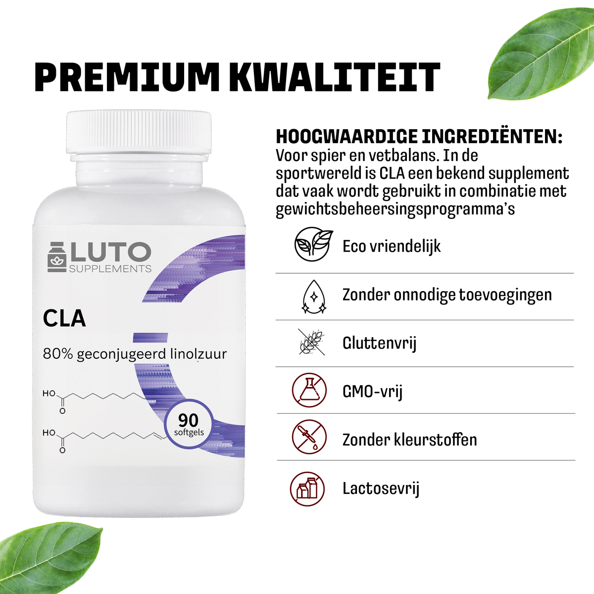 CLA acide linoléique conjugué sans OGM Luto Supplements