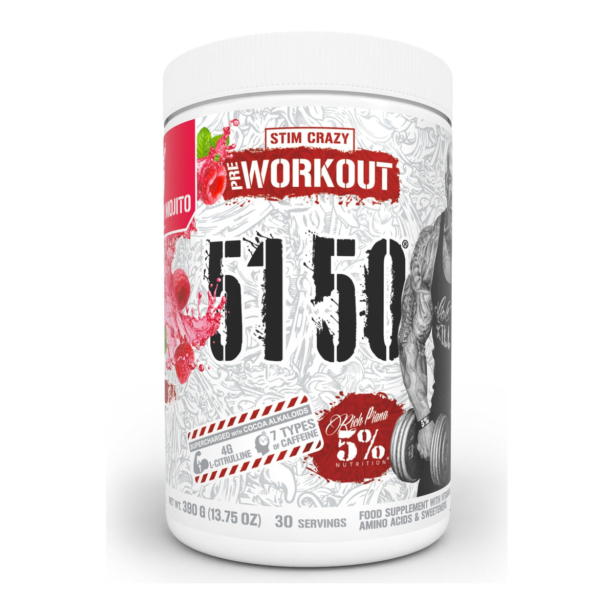 5150 Legendary Series Pré-Workout Raspberry Mojito - 5% Nutrition