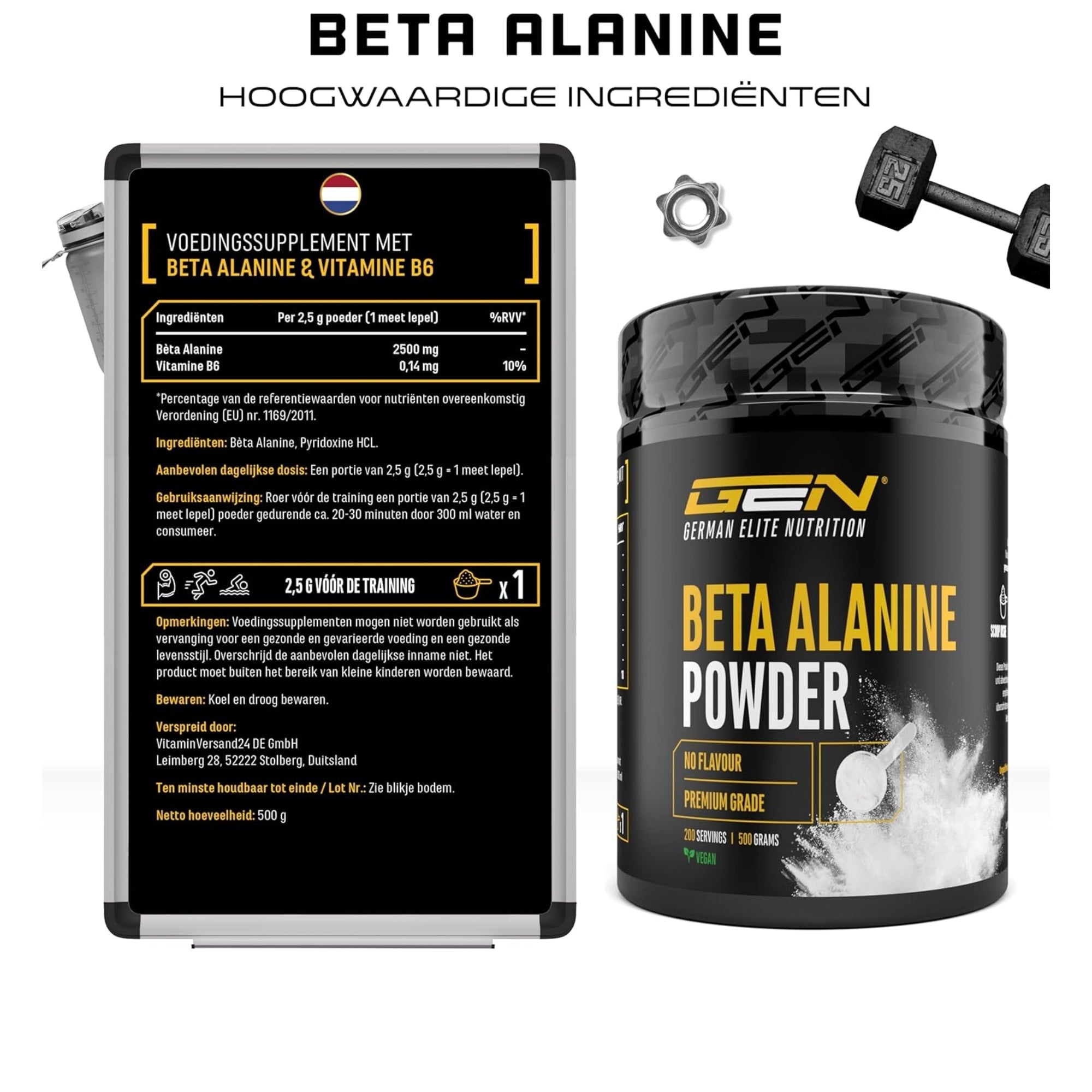 Beta-Alanine poudre | 500 g | German Elite Nutrition