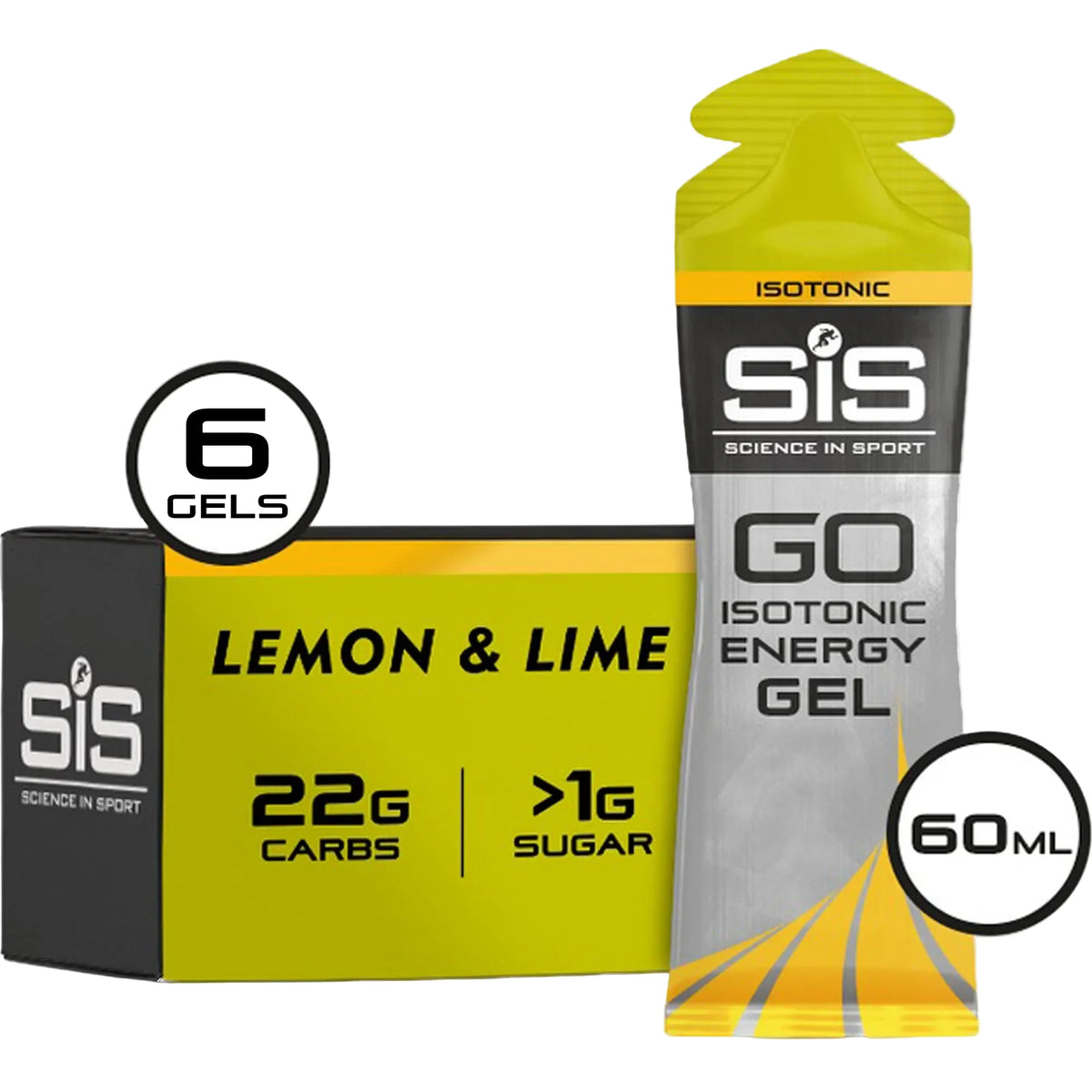 SiS GO Isotonic Energy Gel Lemon & Lime emballage 6 pièces