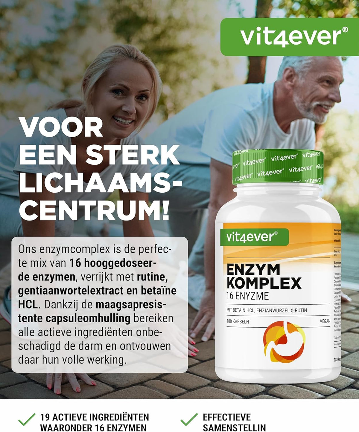 Vit4ever Complexe Enzymatique avec Bromélaïne & Papaïne - complément alimentaire sans ajouts inutiles