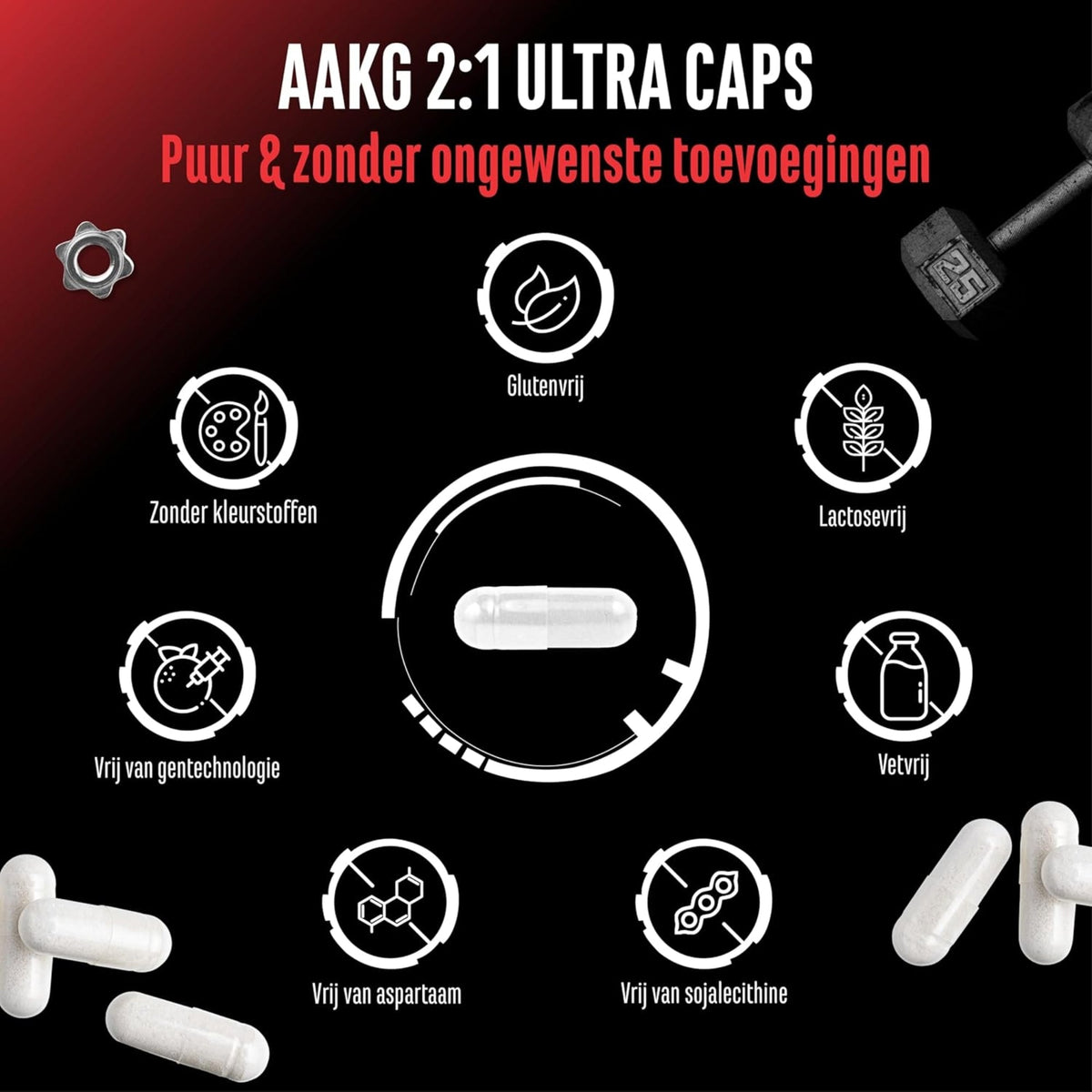 AAKG Ultra Caps 1150mg | 365 gélules | German Elite Nutrition
