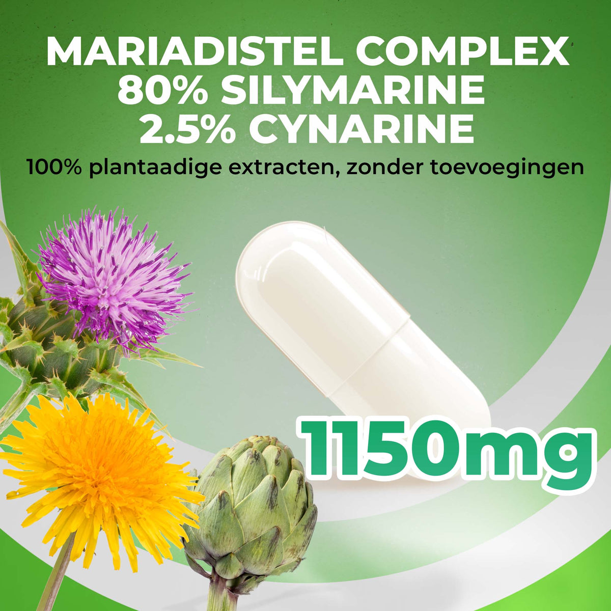 LUTO Chardon-Marie Complexe avec 80% de silymarine et 2,5% de cynarine - 1150 mg d'extraits végétaux