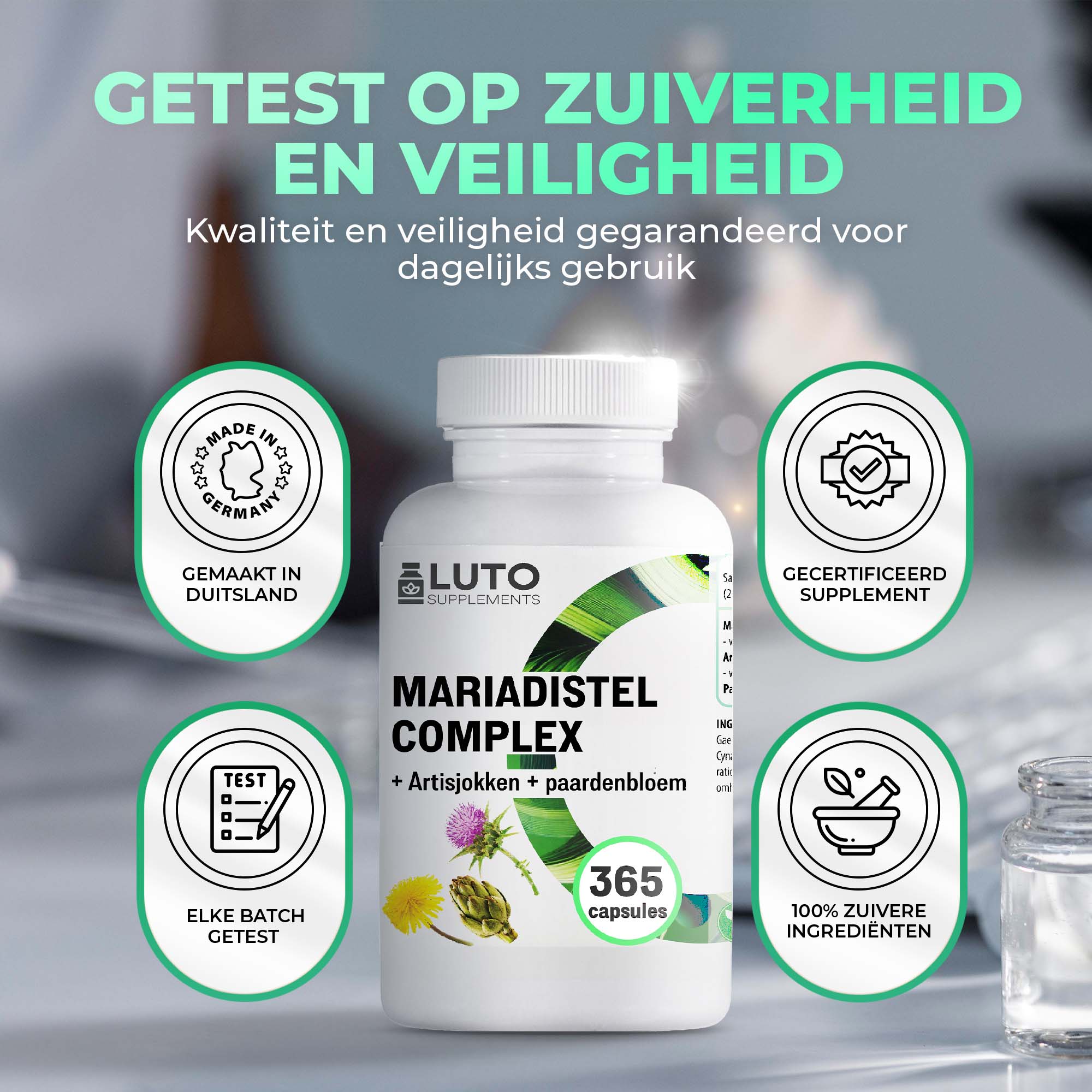 LUTO Chardon-Marie Complexe testé pour la pureté et la sécurité - chaque lot contrôlé en Allemagne