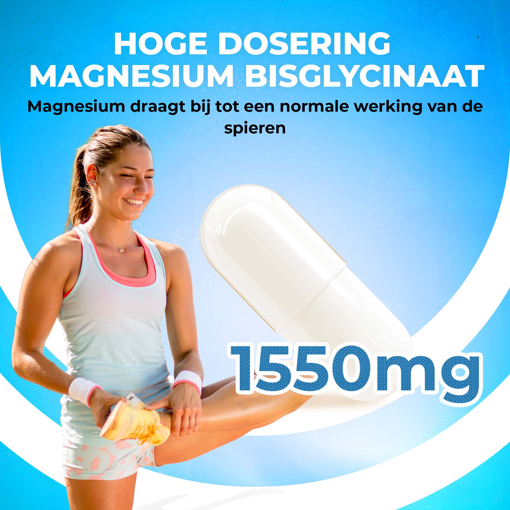 LUTO Magnésium Bisglycinate 1550 mg dosage élevé - contribue à une fonction musculaire normale