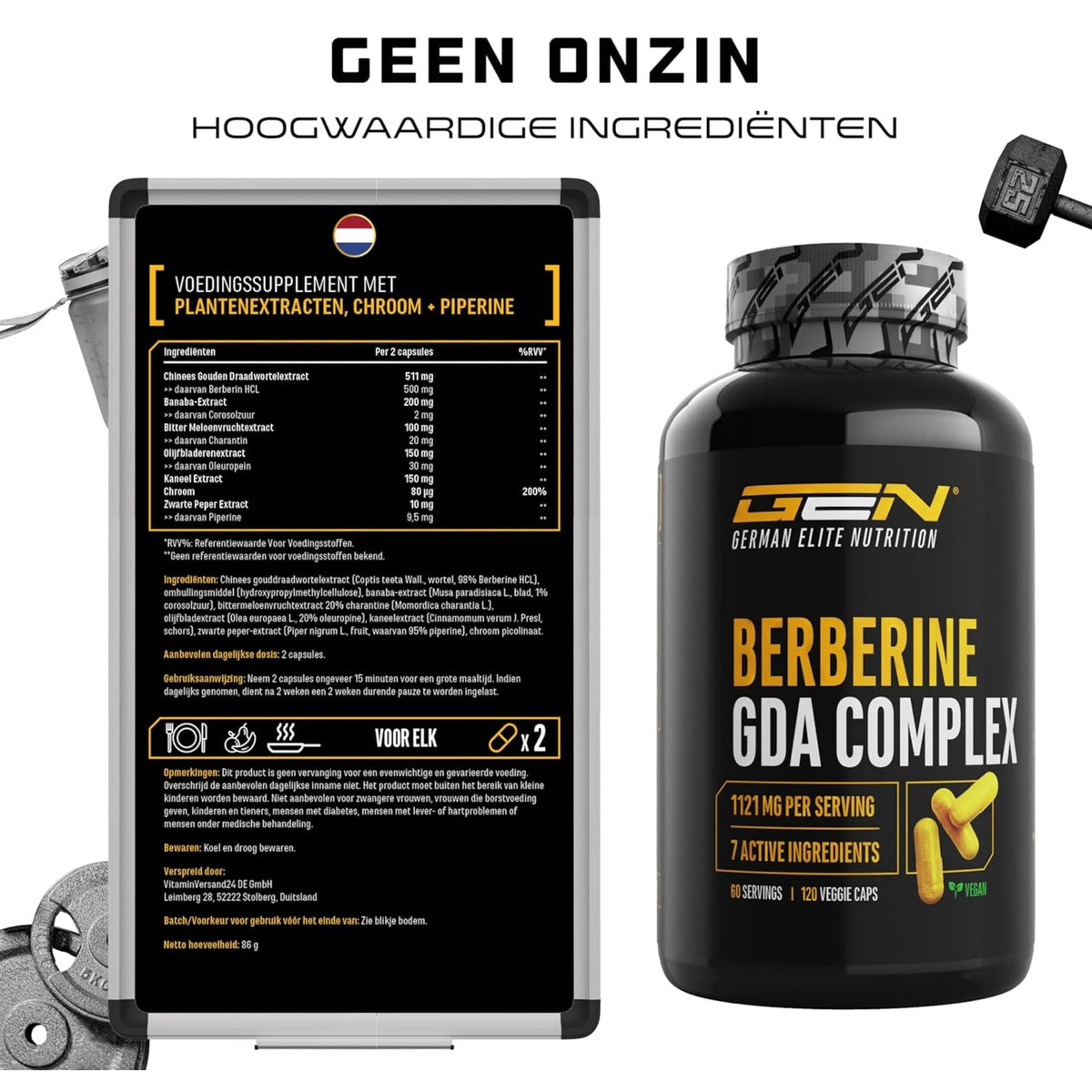 Berberine Complex GEN ingrédients et conseil d'utilisation