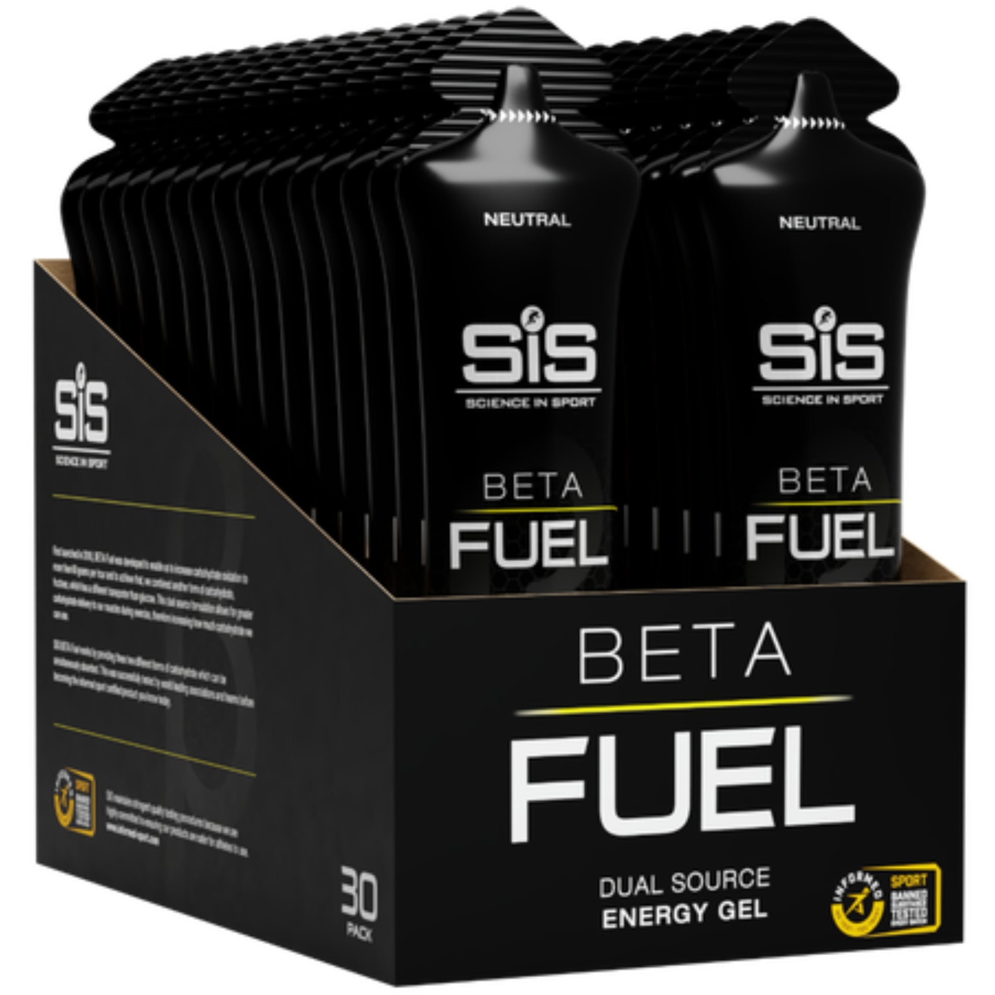 SiS Beta Fuel Gel Neutre emballage 30 pièces