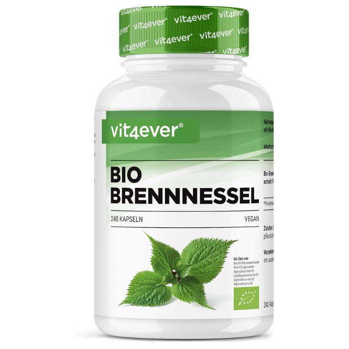 Vit4ever Extrait d'Ortie Bio 240 gélules - complément à base de plantes | acheter en France