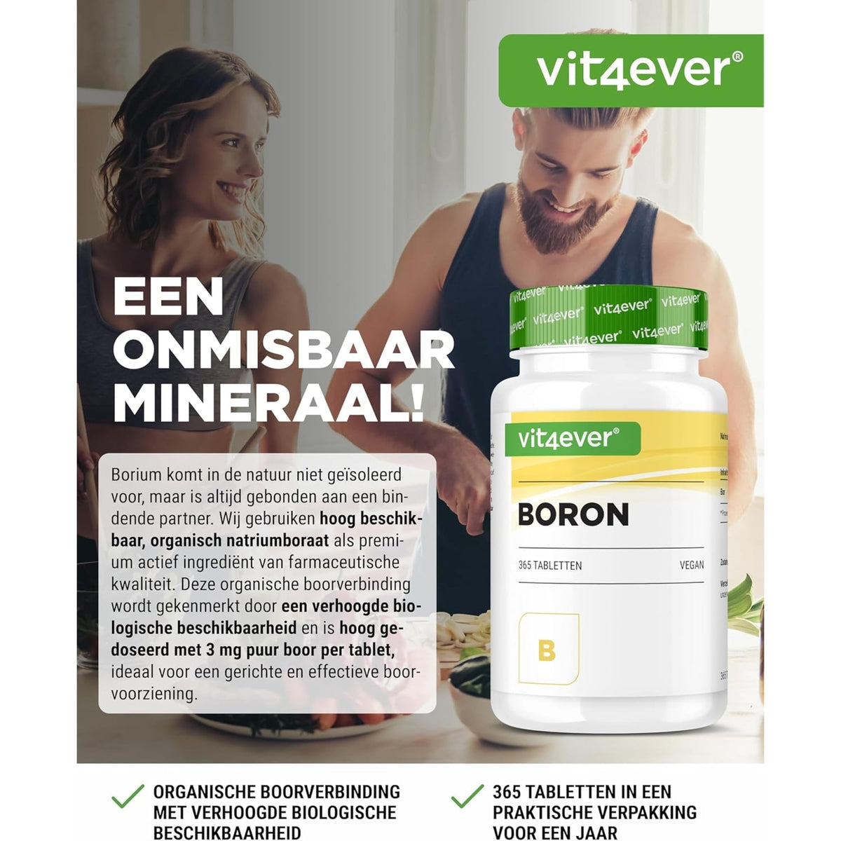 Vit4ever Bore 3mg - complément minéral sans ajouts inutiles