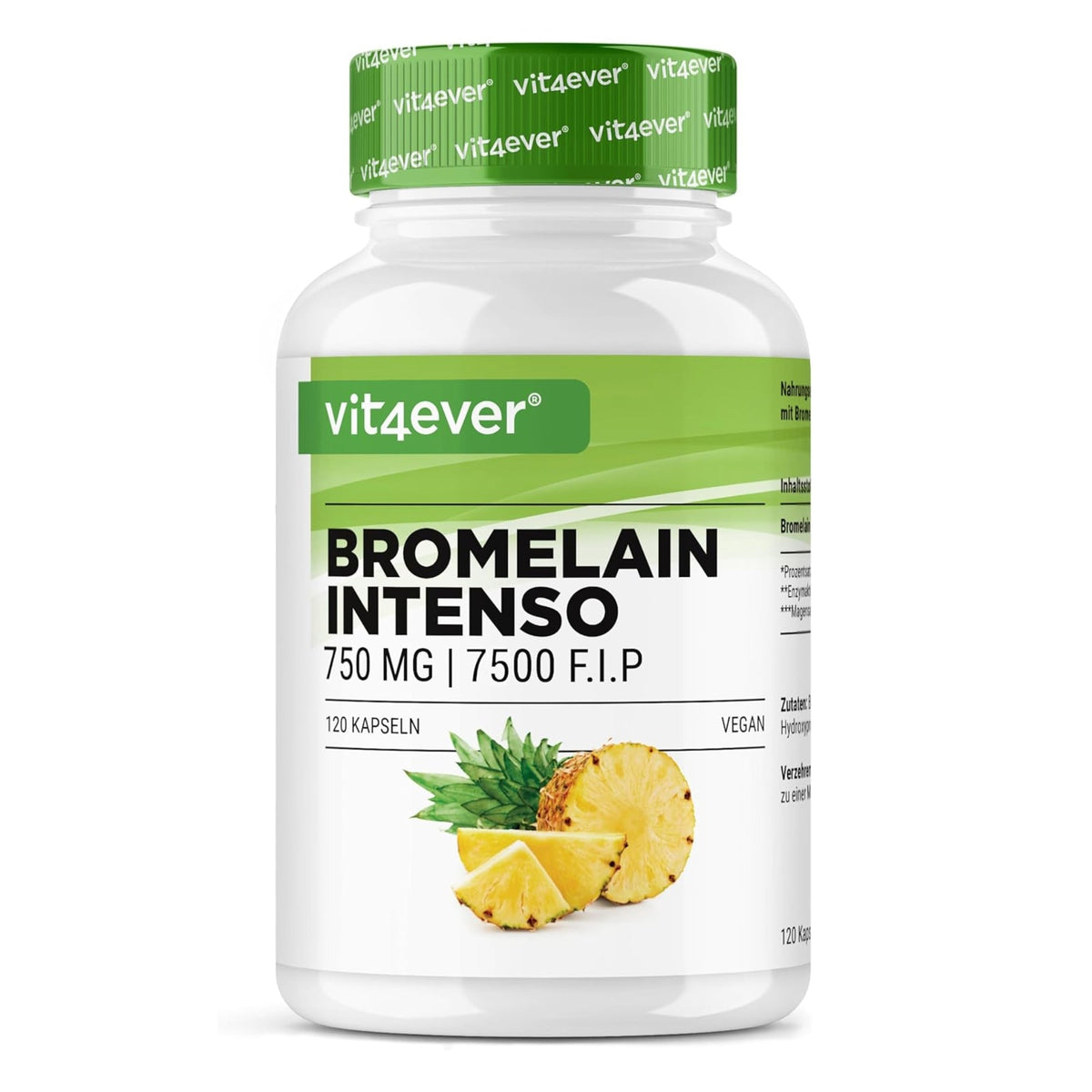 Vit4ever Bromélaïne 7.500 FIP 120 gélules - complément alimentaire | acheter en France