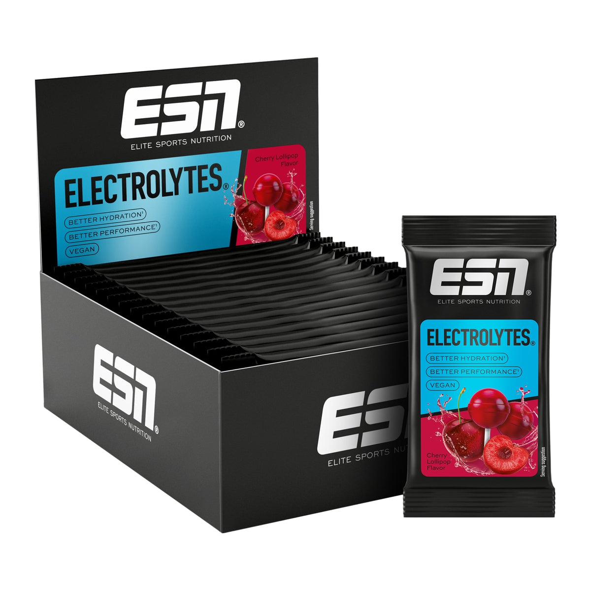 ESN Électrolytes Cherry Lollipop | 15 x 22,5 g | ESN