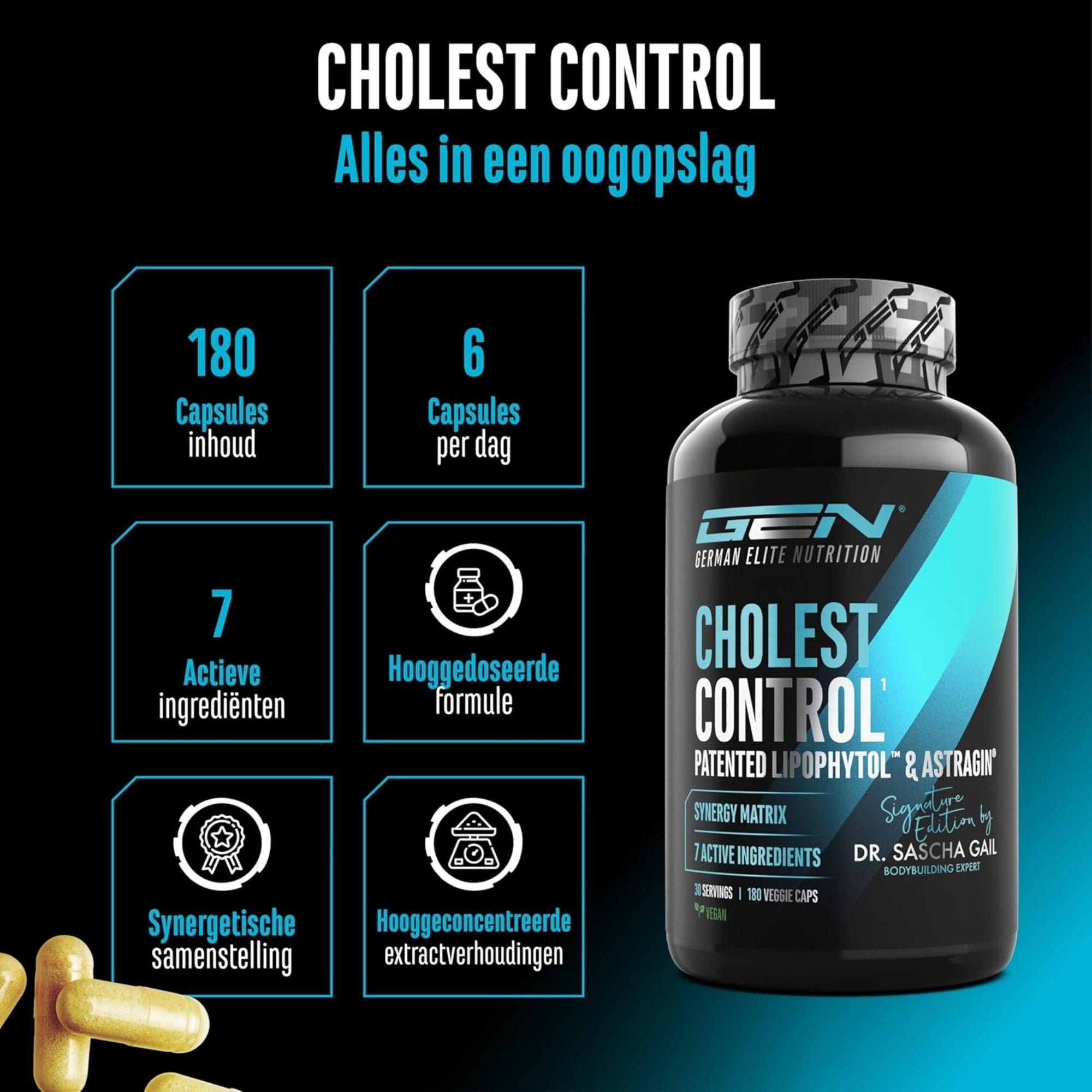Cholesterol Control | 180 gélules | German Elite Nutrition