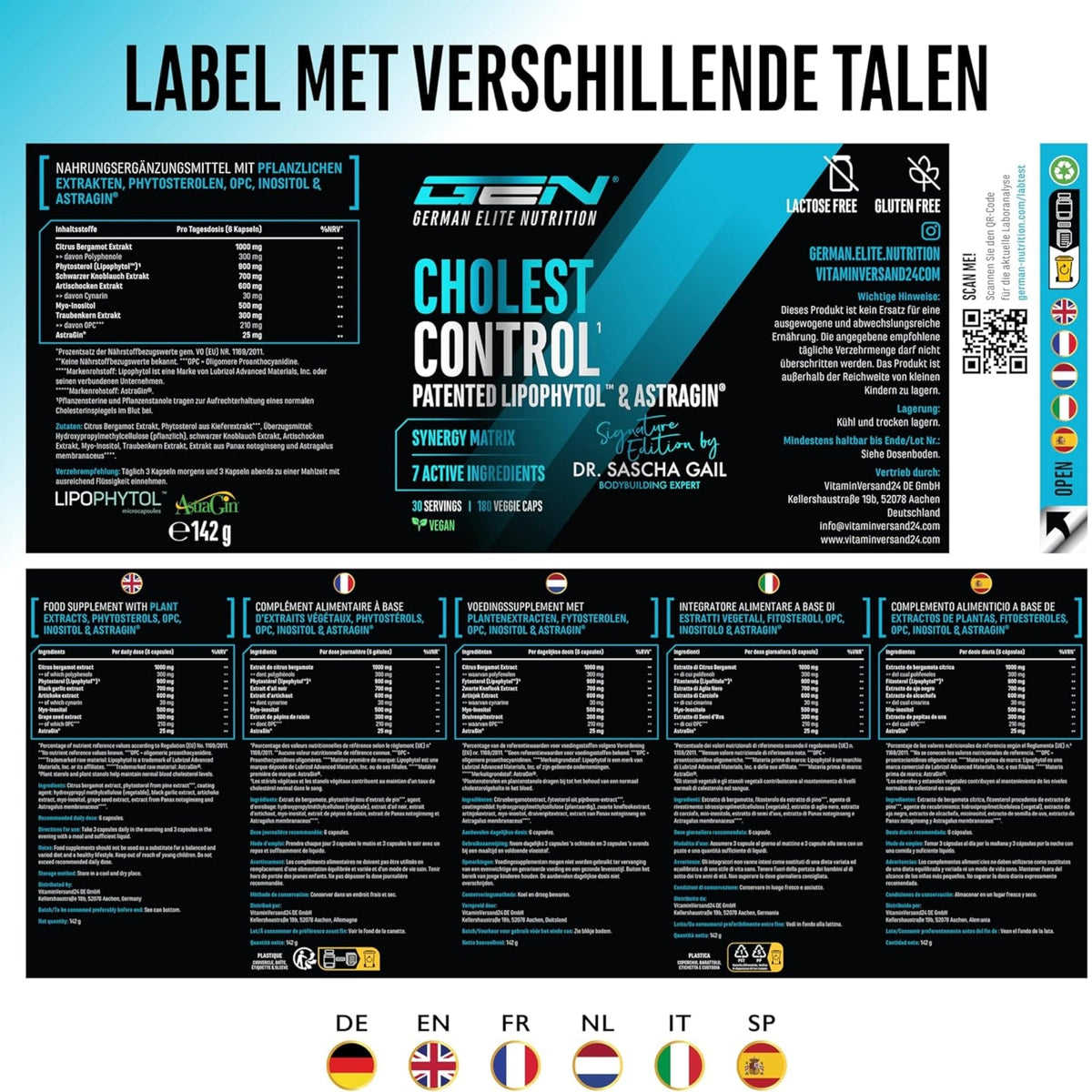Cholesterol Control | 180 gélules | German Elite Nutrition