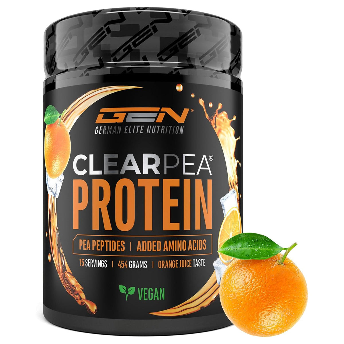 ClearPea Protéine Végane Claire saveur orange 454 g