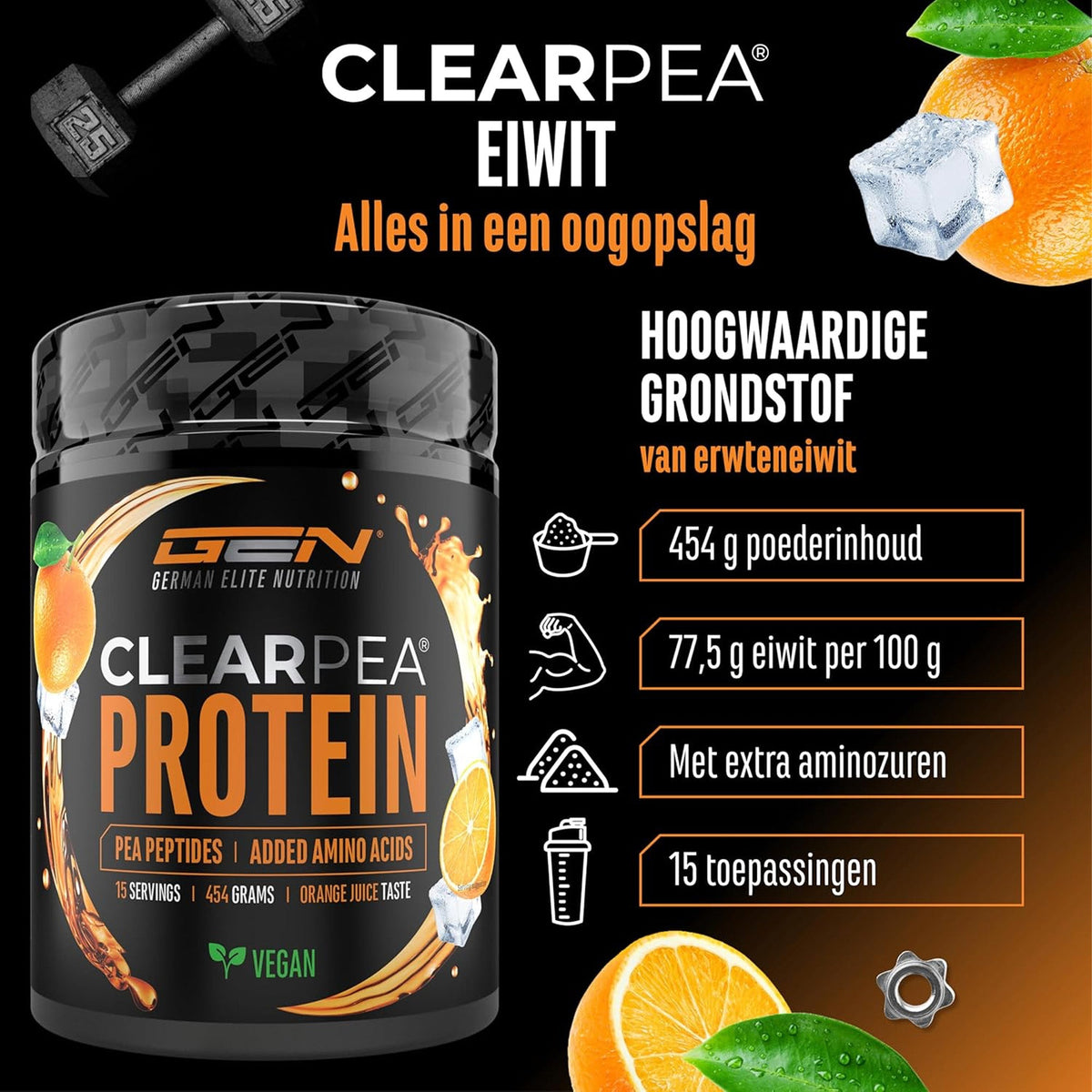 ClearPea Protéine Végane Claire de German Elite Nutrition