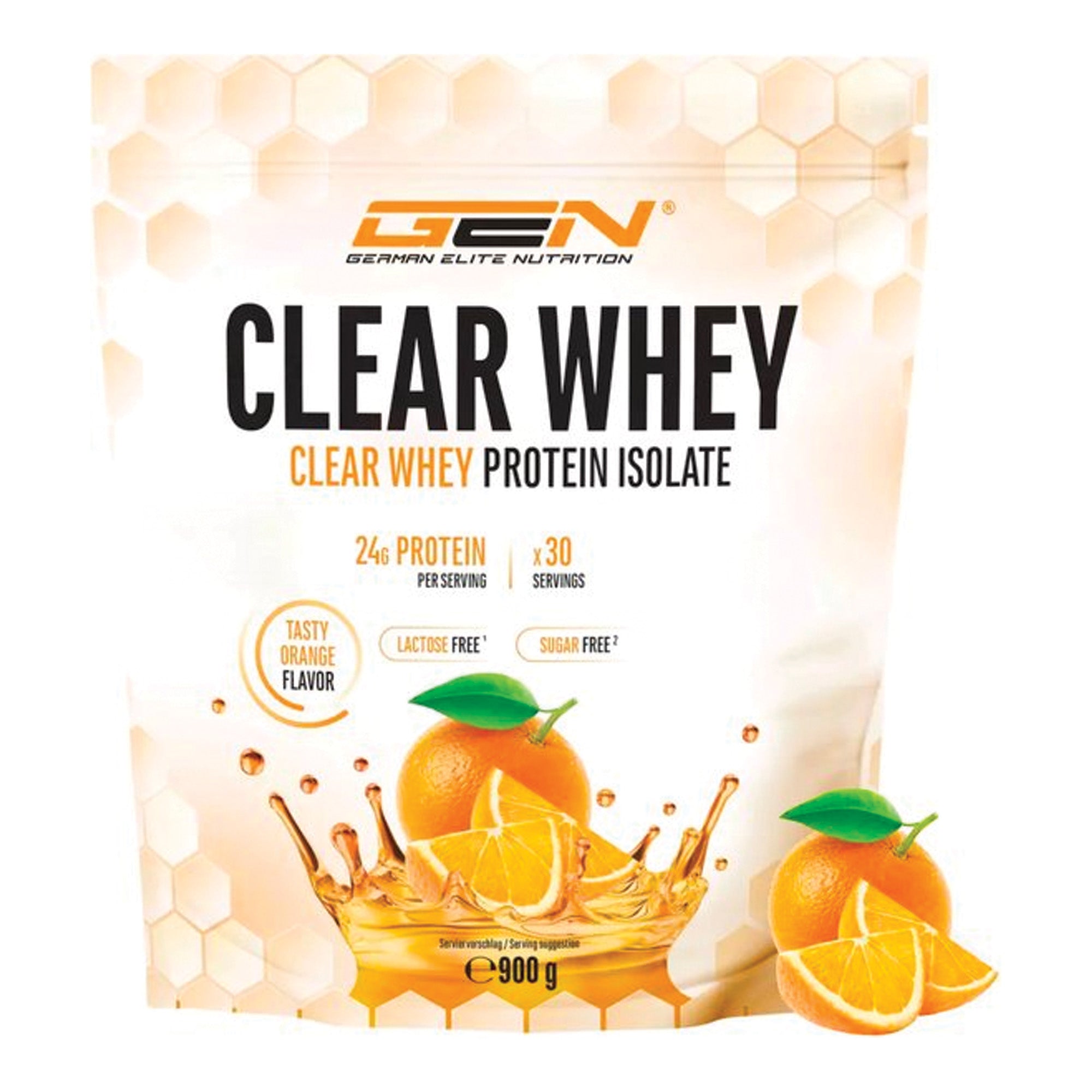 Clear Whey Isolate | Shake protéiné - Sirop protéiné - Saveur orange | 30 portions | 900 g | 24 g de protéines par portion | Shake protéiné rafraîchissant
