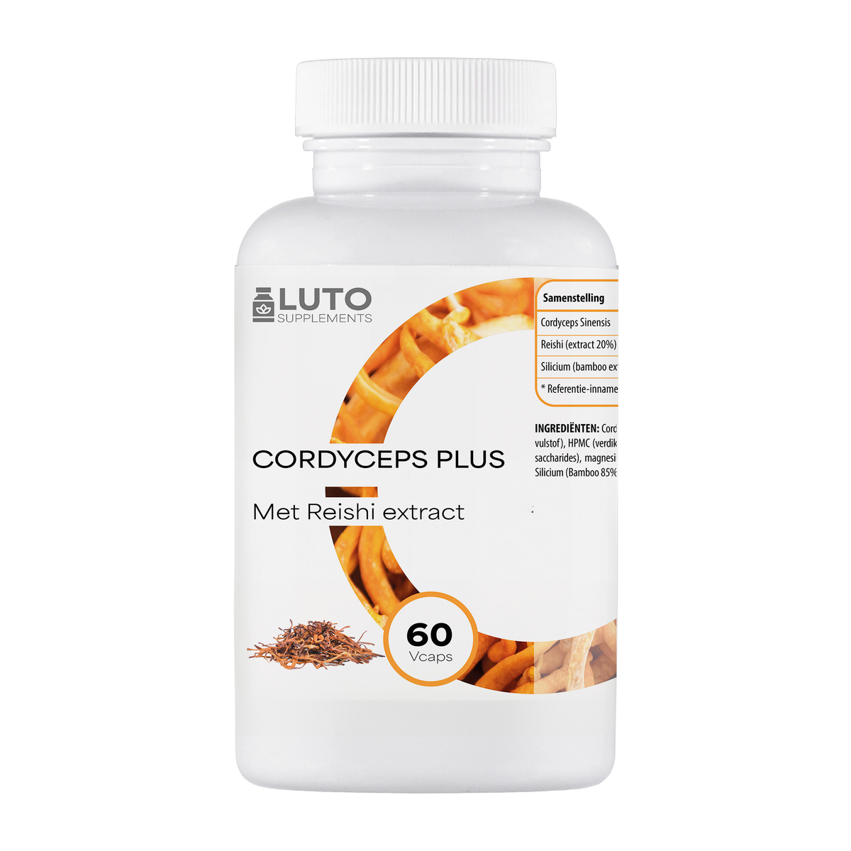 LUTO Supplements Cordyceps Plus 60 gélules avec extrait de reishi extrait de champignon | acheter en France et en Belgique