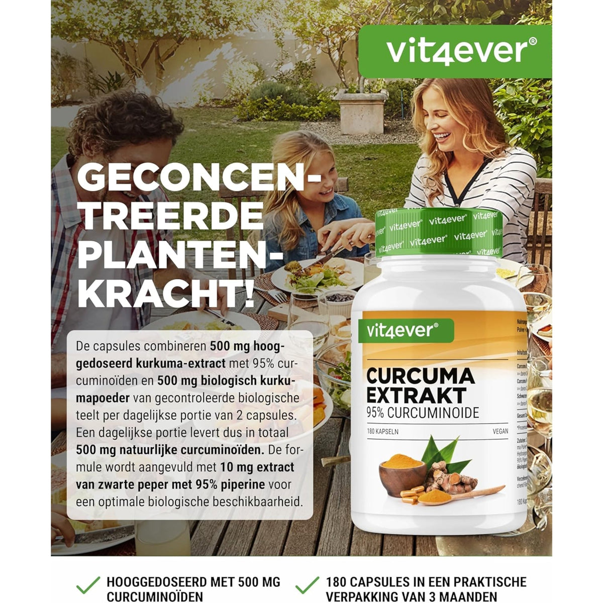 Extrait de curcuma intense ingrédients Vit4ever