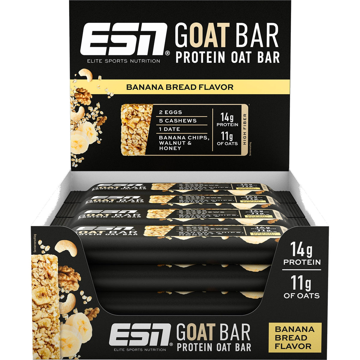 ESN GOAT Bar Barre de petit-déjeuner Banana Bread 12 barres - complément pour sportifs | acheter en France