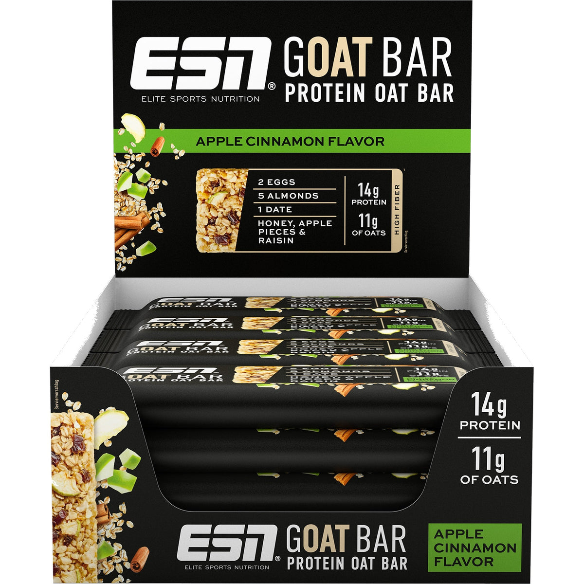 ESN GOAT Bar Barre de petit-déjeuner Apple Cinnamon 12 barres - complément pour sportifs | acheter en France