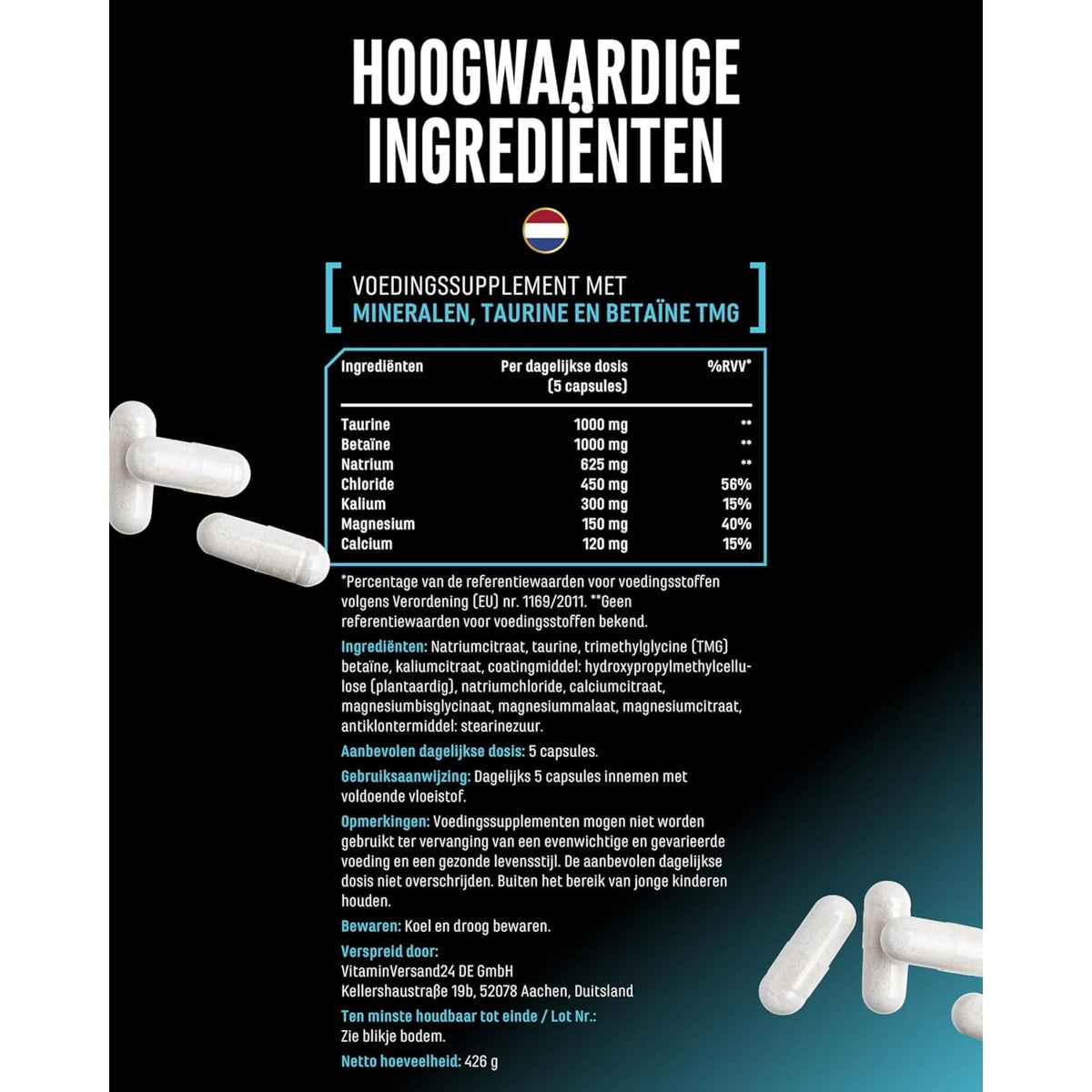 Complexe Électrolytes Plus | 300 Gélules | German Elite Nutrition