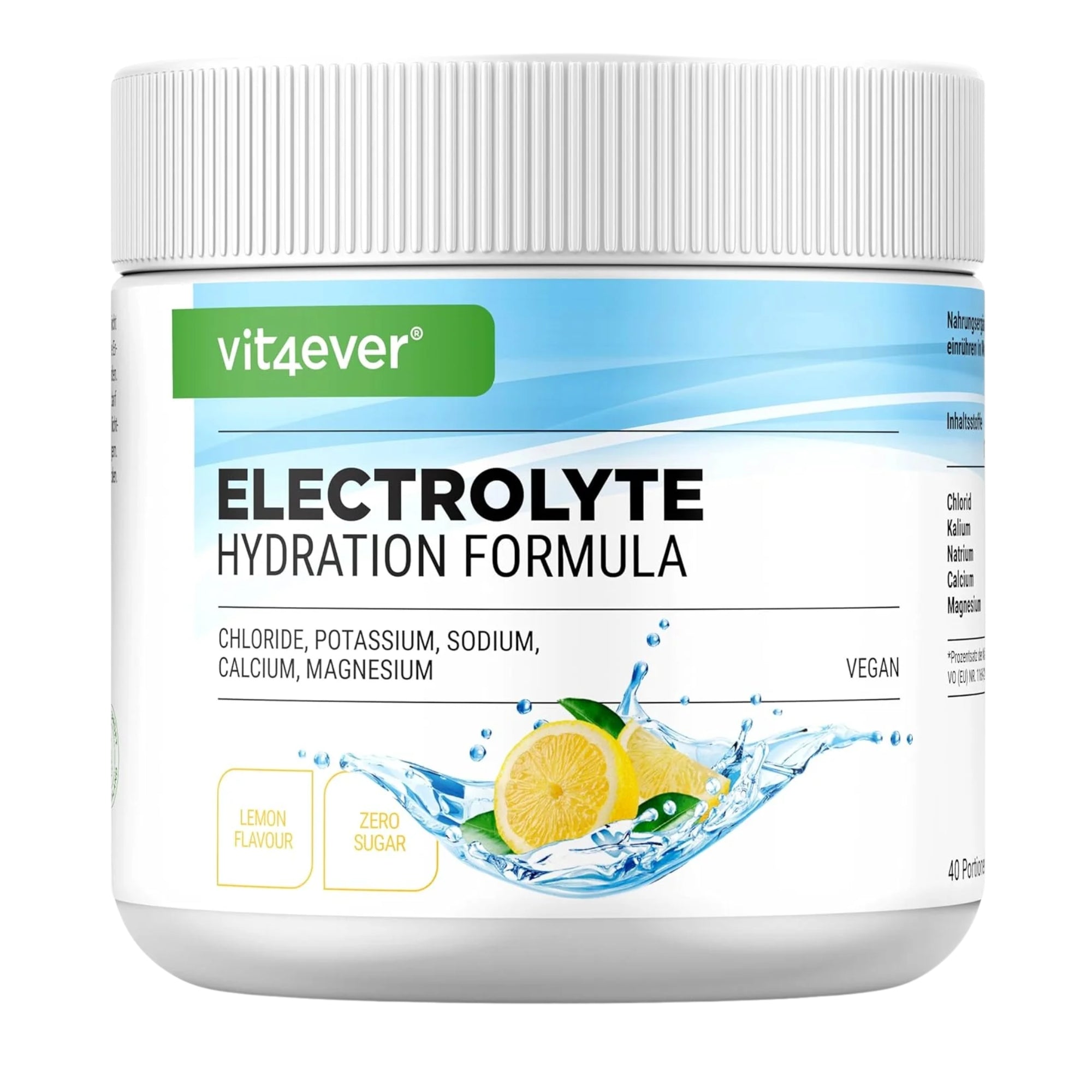 Poudre d'hydratation aux électrolytes goût citron vit4ever