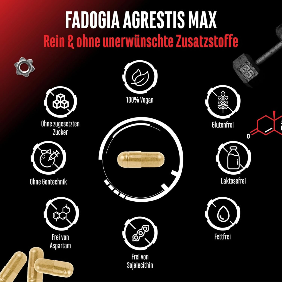 Fadogia Agrestis Extract 10:1 | 180 Capsules | German Elite Nutrition