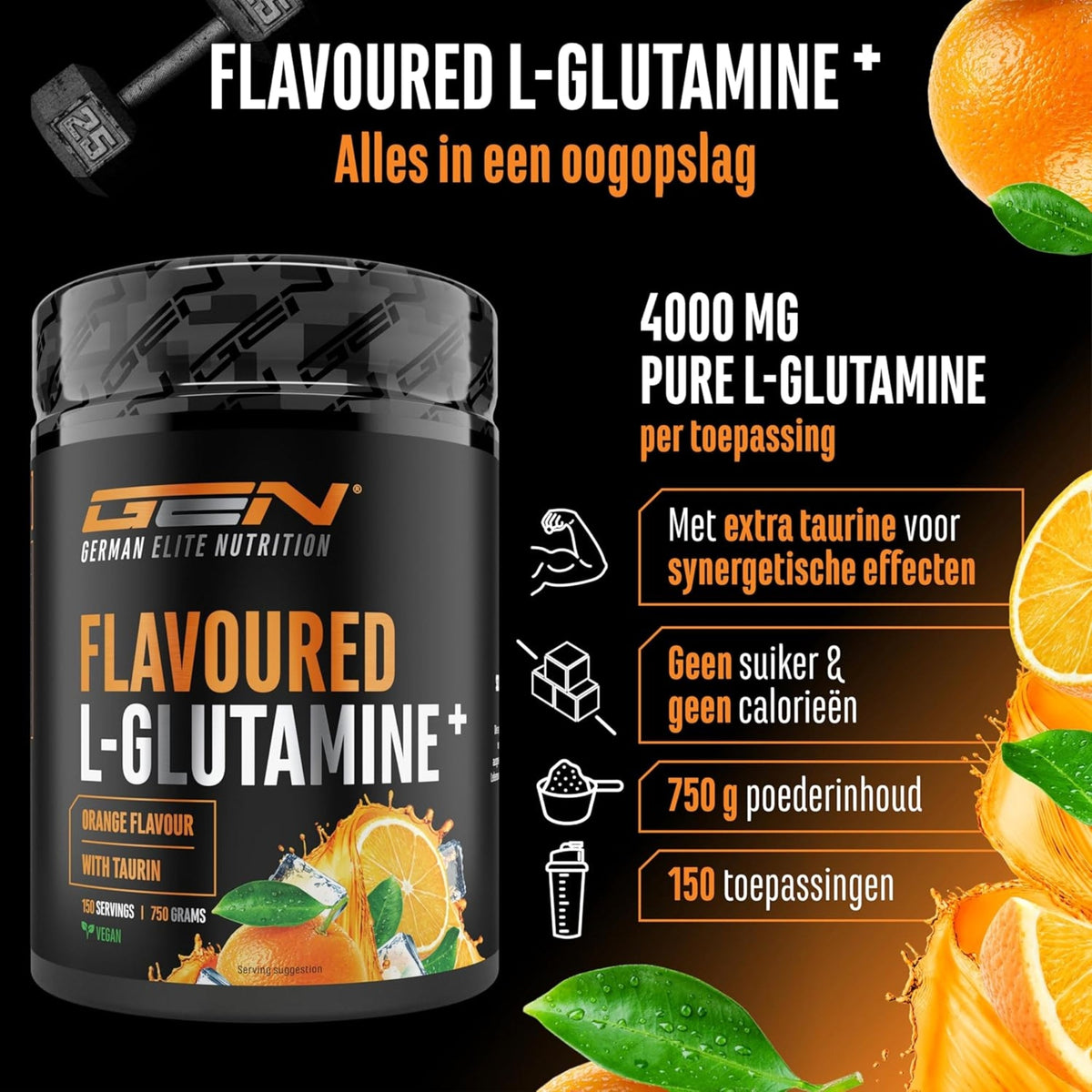 L-Glutamine en Poudre | 750 g | German Elite Nutrition