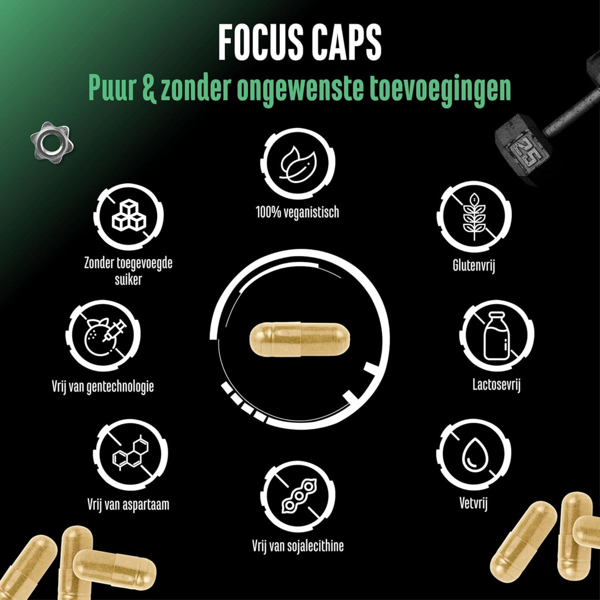 Focus Caps de German Elite Nutrition, visuel du produit