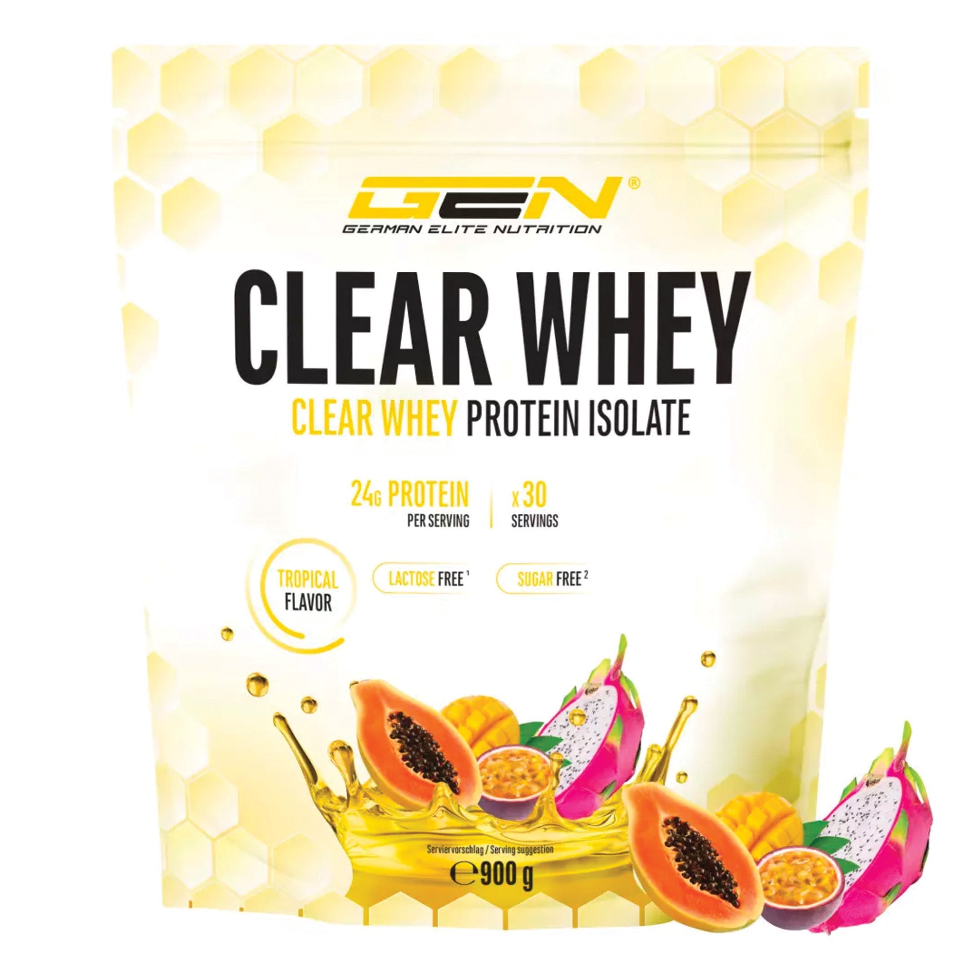 Clear Whey Protein Isolate 900g Tropical - German Elite Nutrition