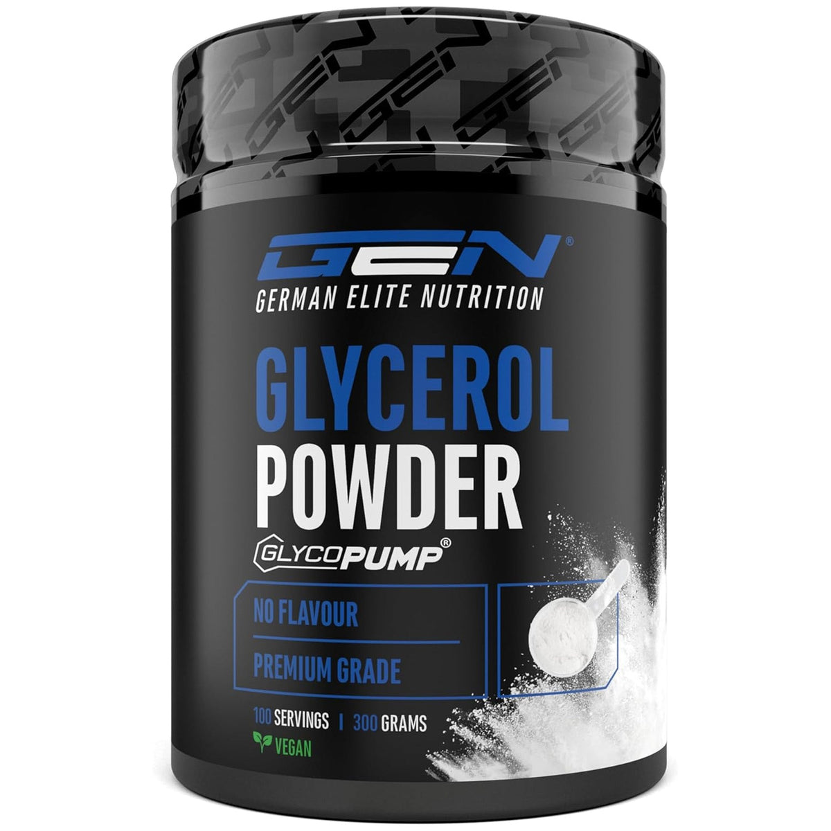 Aperçu de la poudre de glycérol GlycoPump® - 300 g de contenu, 100 portions, soluble et idéale pour la musculation.