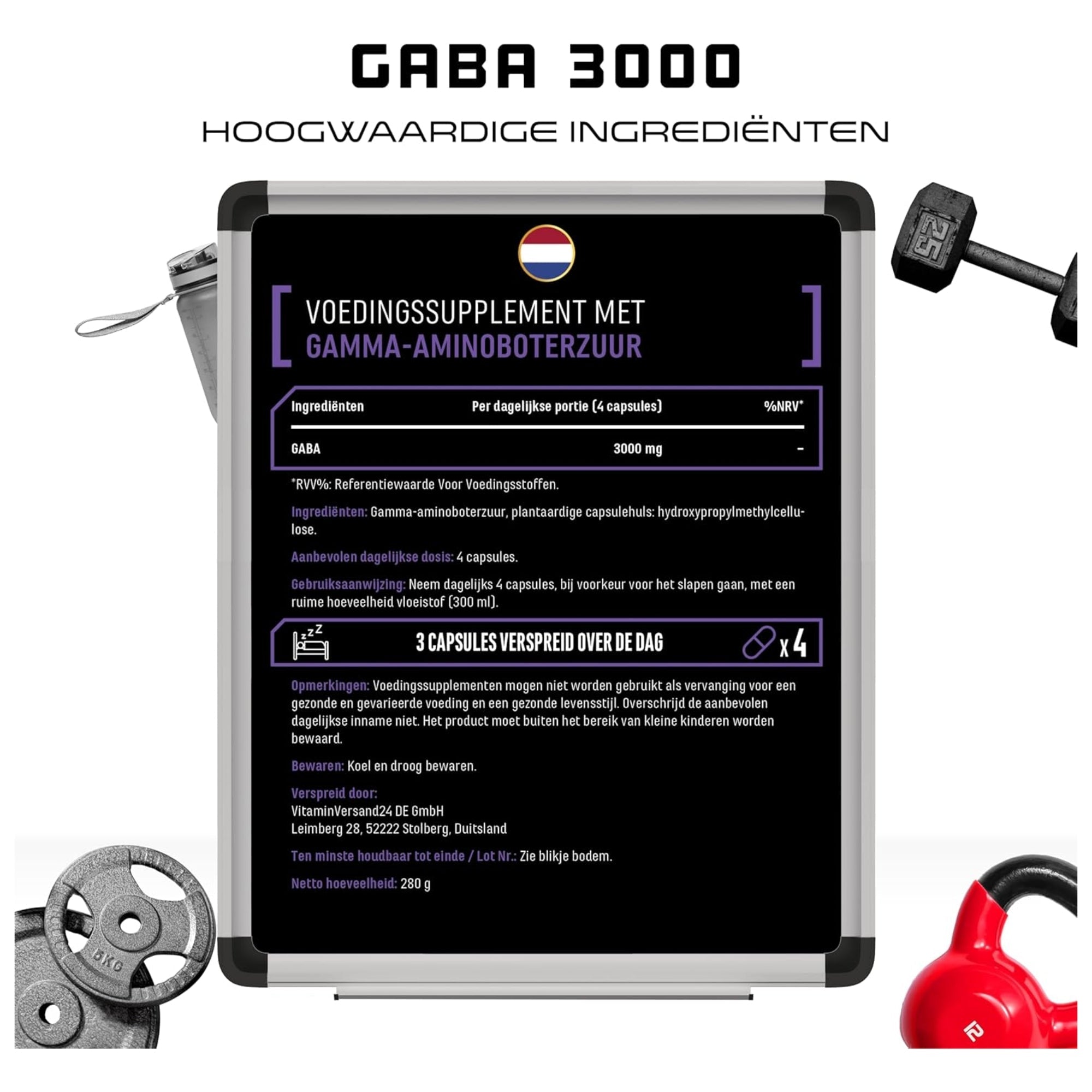 Gaba 3000 acide aminé GEN ingrédients