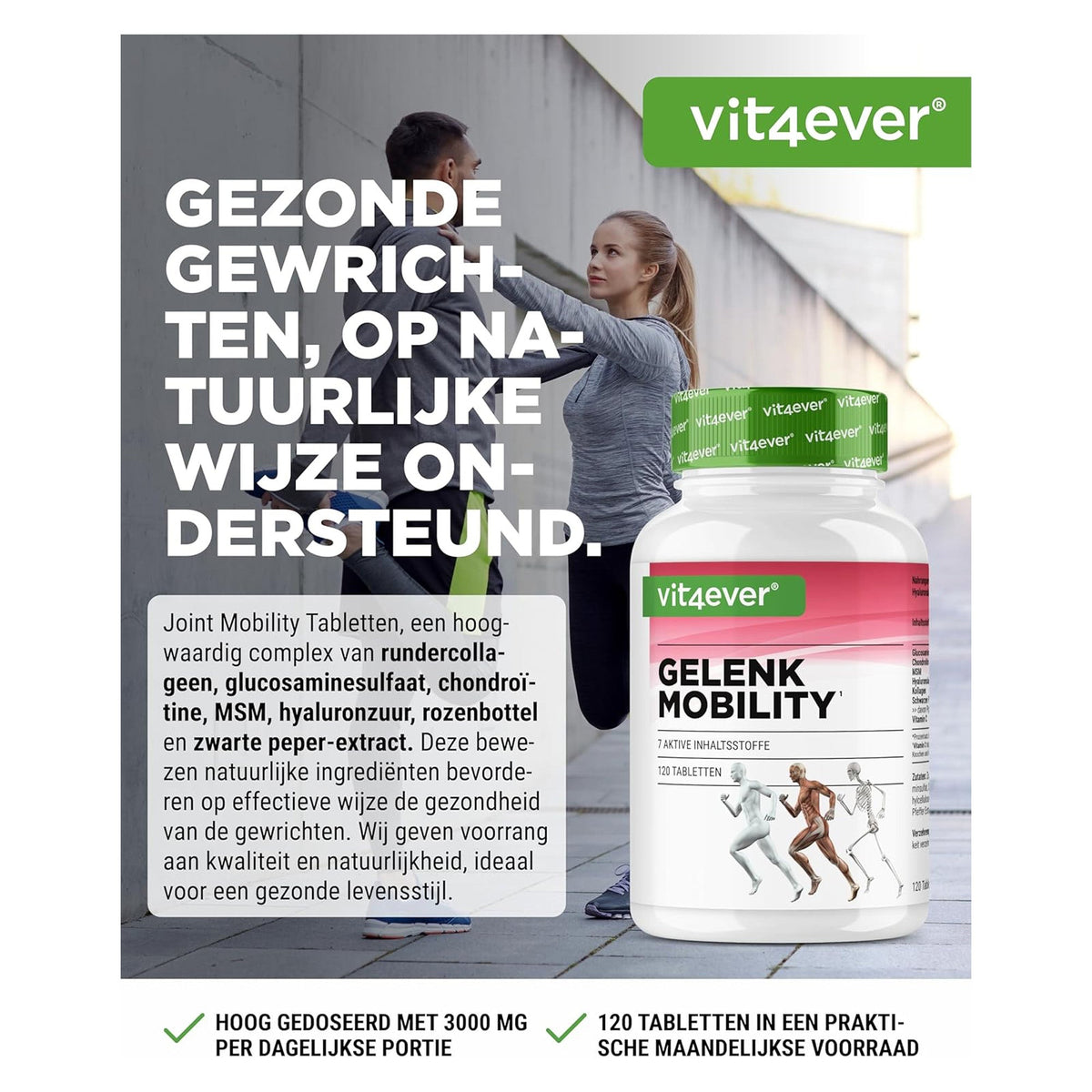 Vit4ever Articulations et Mobilité Complexe 7x - complément alimentaire sans additifs inutiles