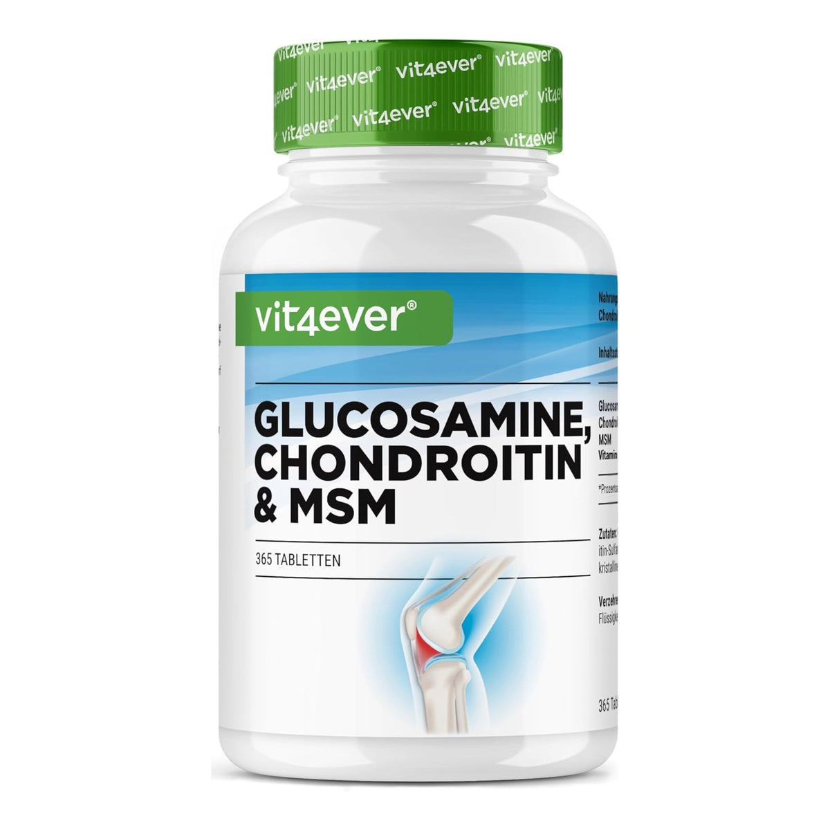 Vit4ever Glucosamine Chondroïtine & MSM 365 comprimés - complément minéral | acheter en France