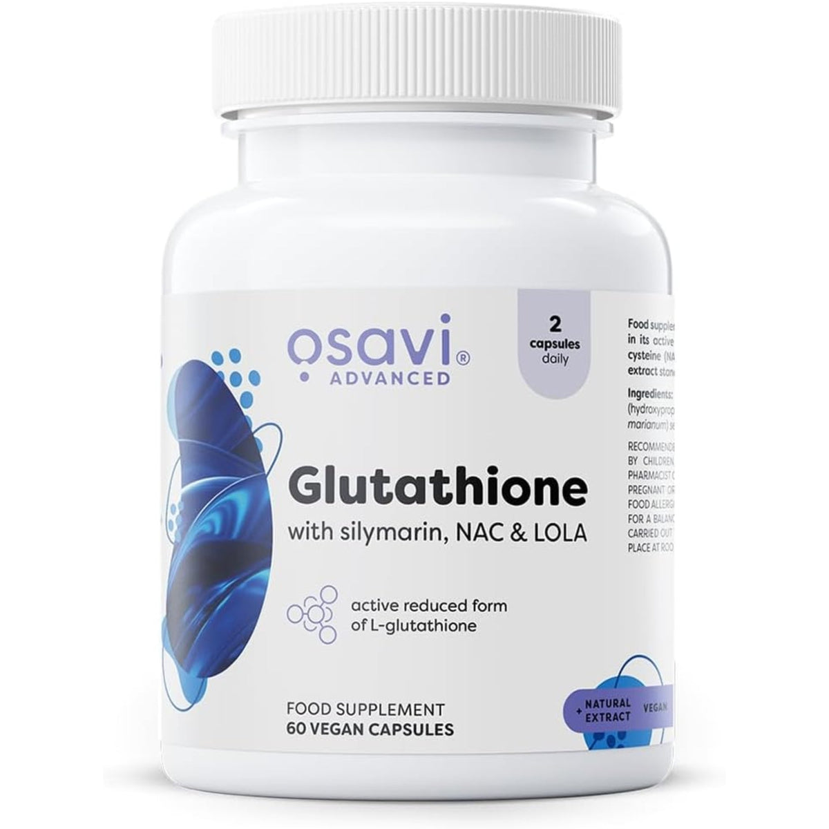 Osavi Glutathion avec Silymarine NAC et LOLA 60 gélules - L-glutathion réduit complément végétalien | acheter en France #Contenu_60 gélules