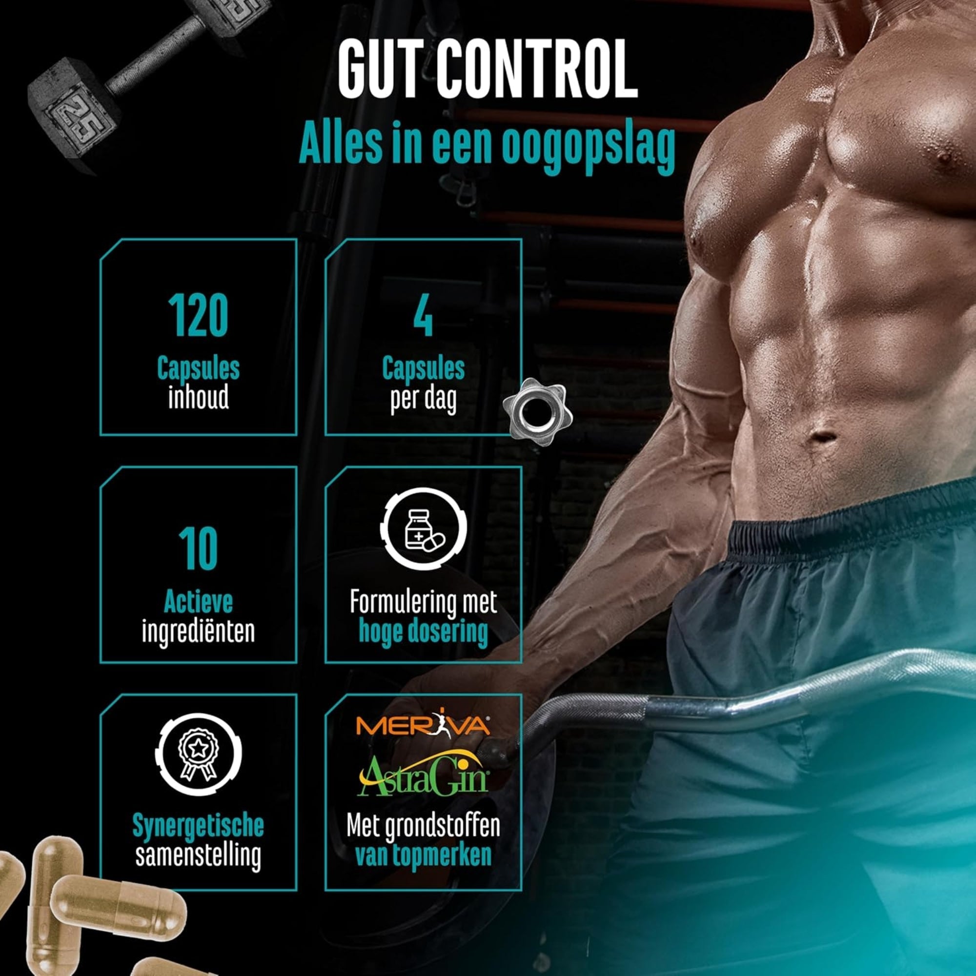 Gut Control (Équilibre Intestinal) | 120 gélules | German Elite Nutrition
