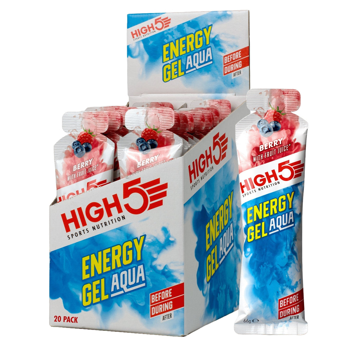 High5 Energy Gel Aqua Berry | 23 g de glucides par gel