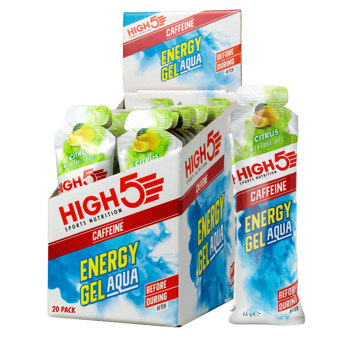 High5 Energy Gel Aqua Caffeine Citrus | 30 mg de caféine