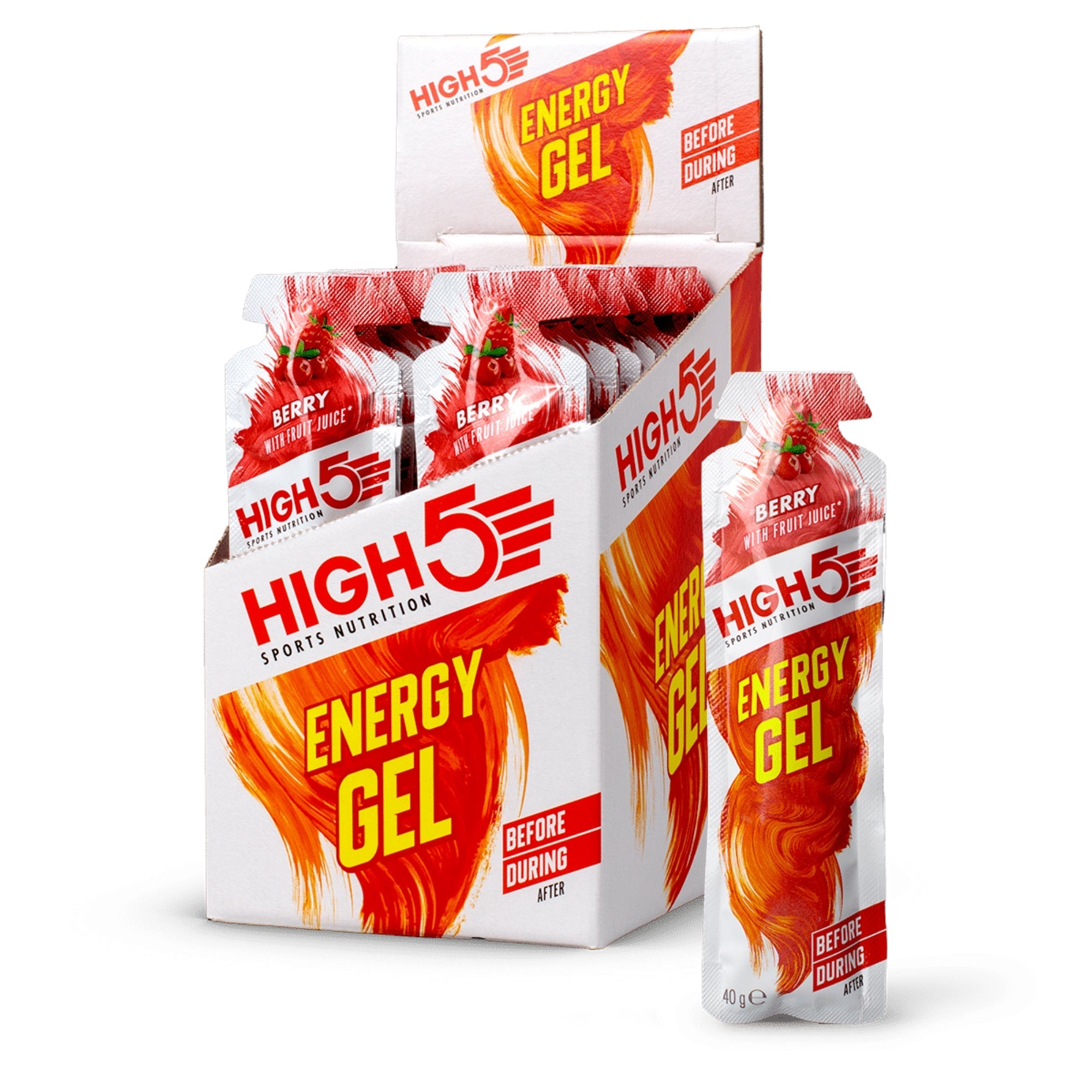 HIGH5 Energy Gel Berry | 20 x 40 g | 23 g de glucides par gel