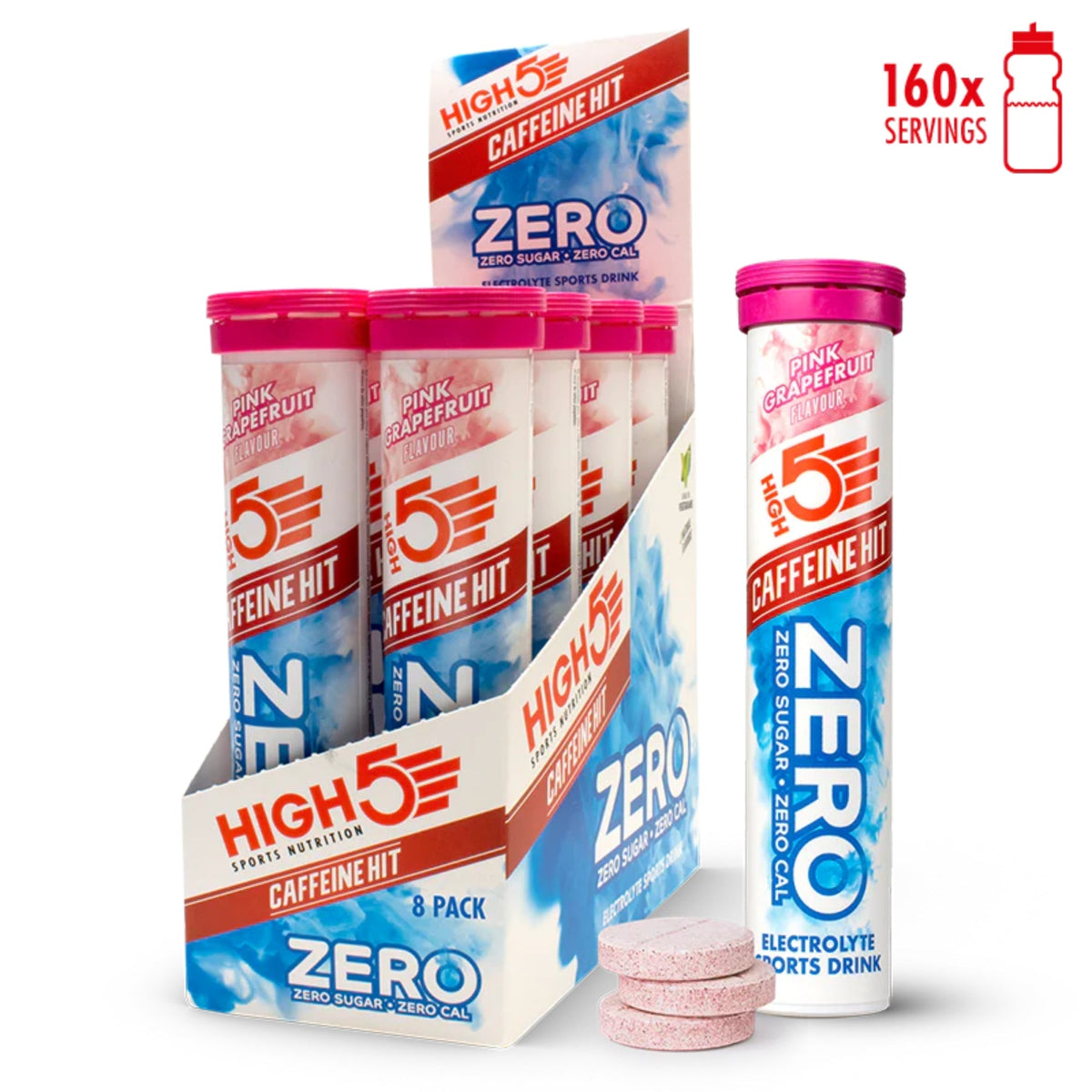 HIGH5 ZERO Caffeine Hit Pink Grapefruit | comprimés effervescents à la caféine