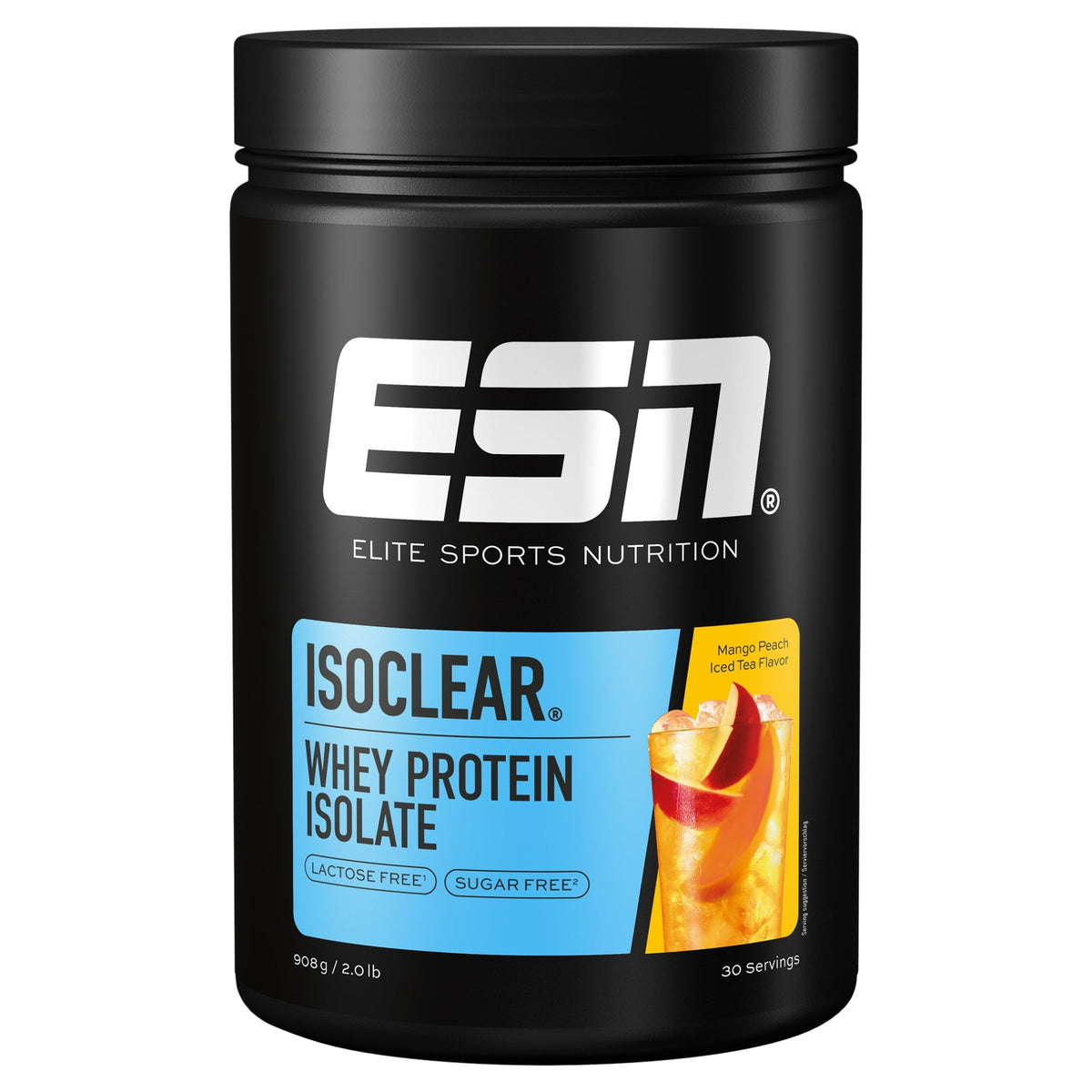 Isoclear Mango Peach Iced Tea | Limonade protéinée au whey isolate | ESN