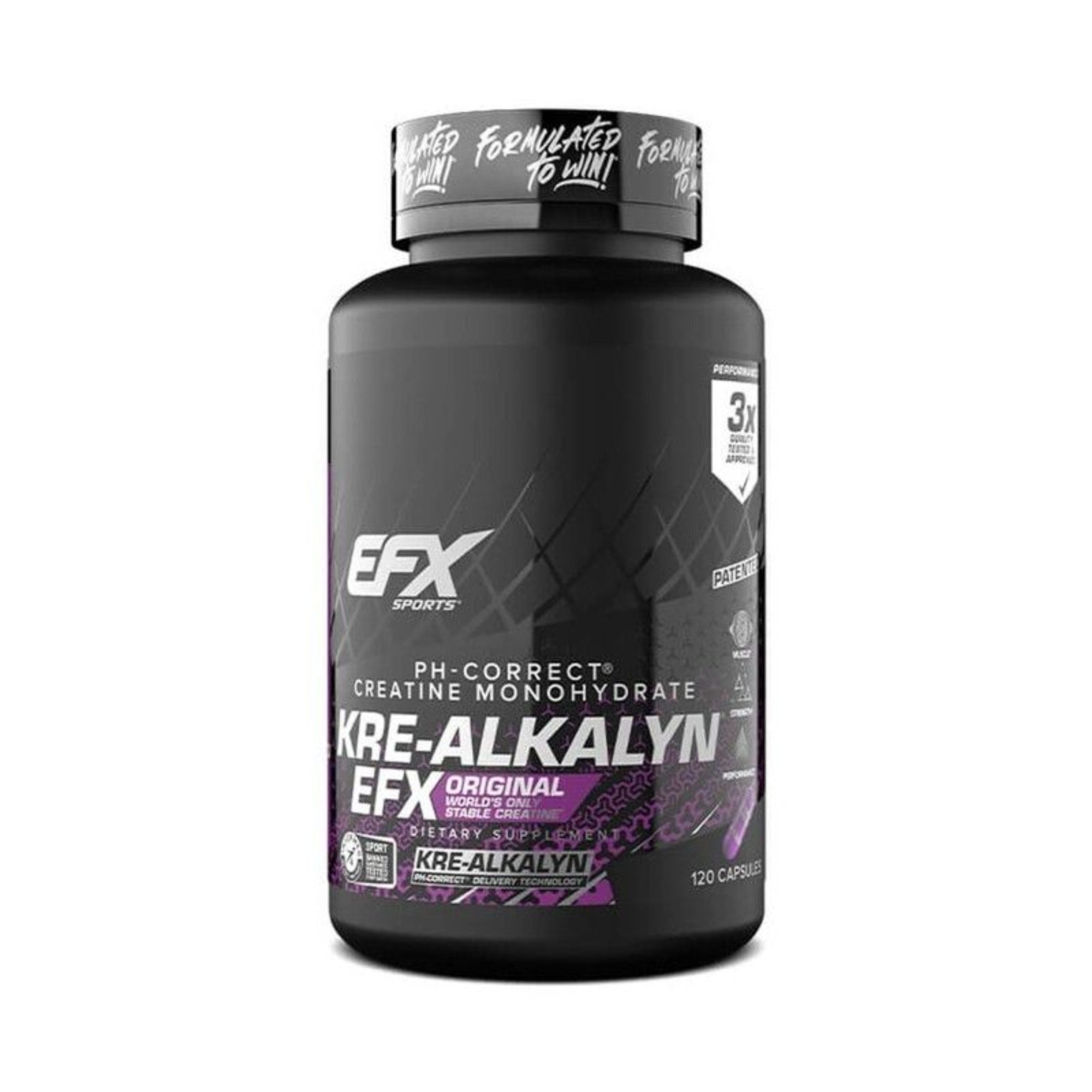 Kre-Alkalyn EFX 120 gélules de créatine monohydrate tamponnée d'EFX Sports.