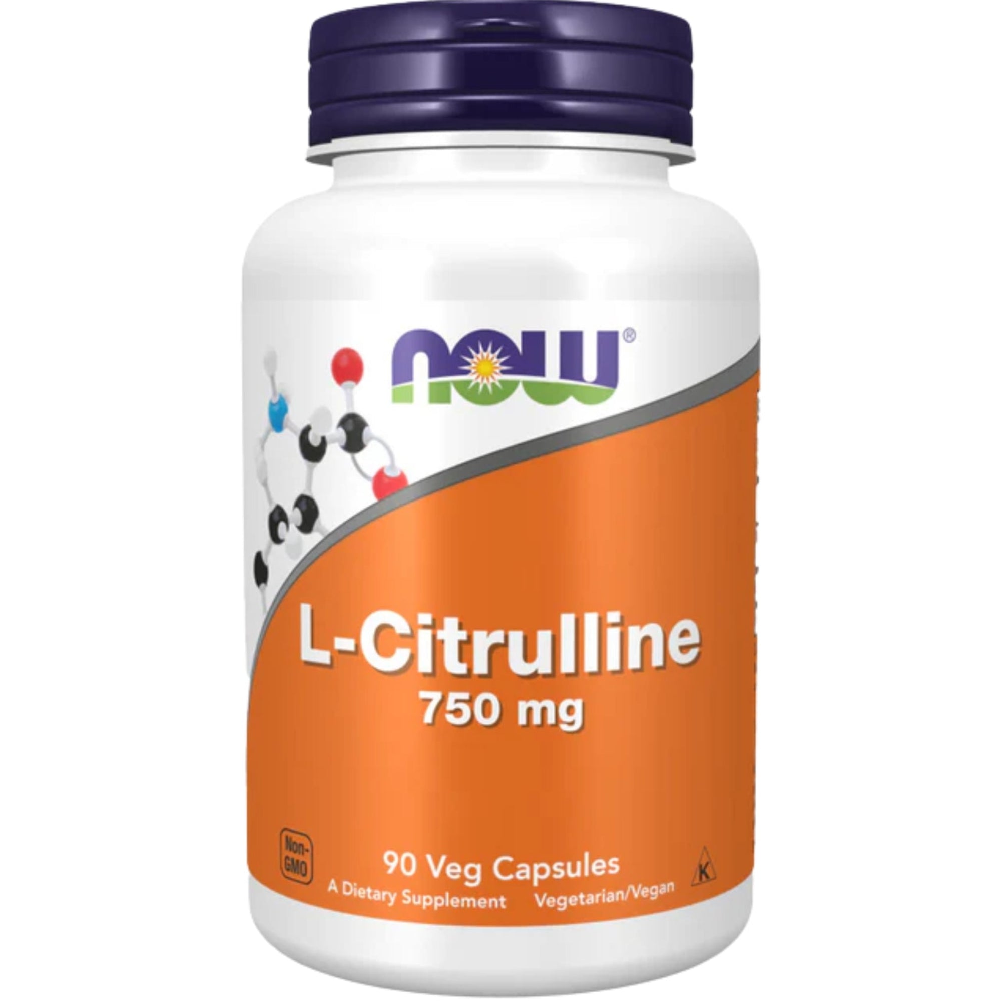 L-Citrulline | 750 mg par gélule | 90 gélules végétales | NOW Foods