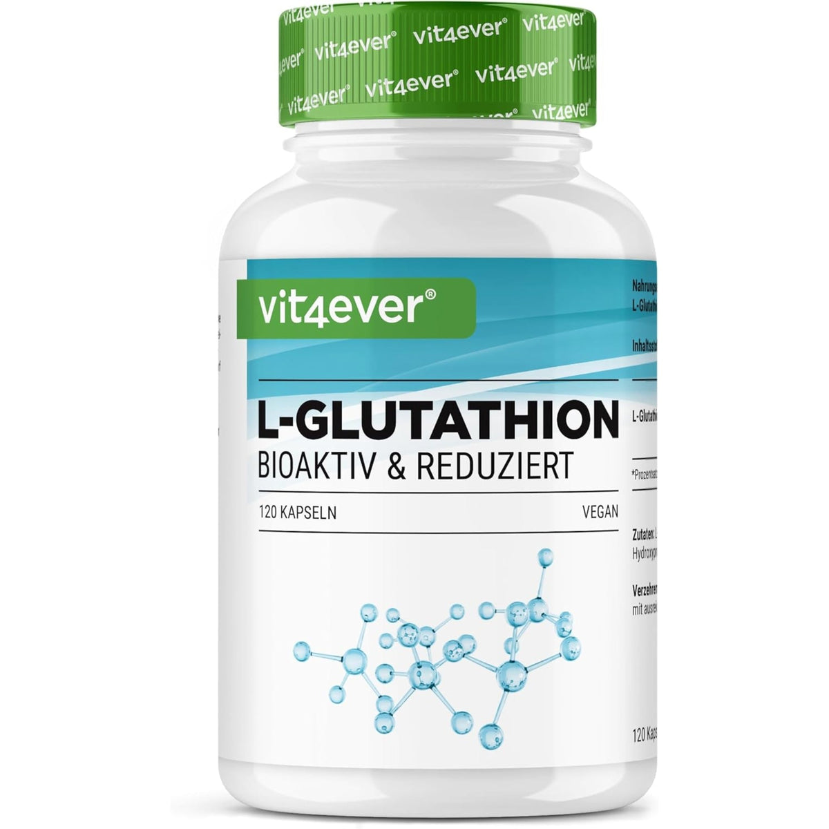 Vit4ever L-Glutathion 500mg 120 gélules - complément d'acides aminés | acheter en France