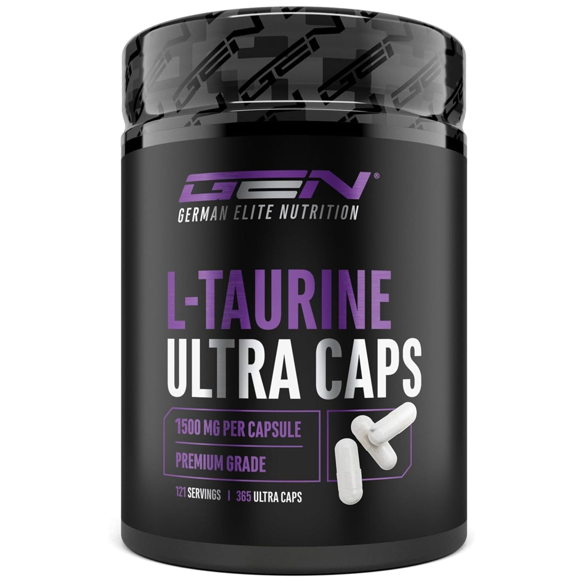 L-Taurine Ultra Caps 1500 mg de German Elite Nutrition, pot de 365 gélules