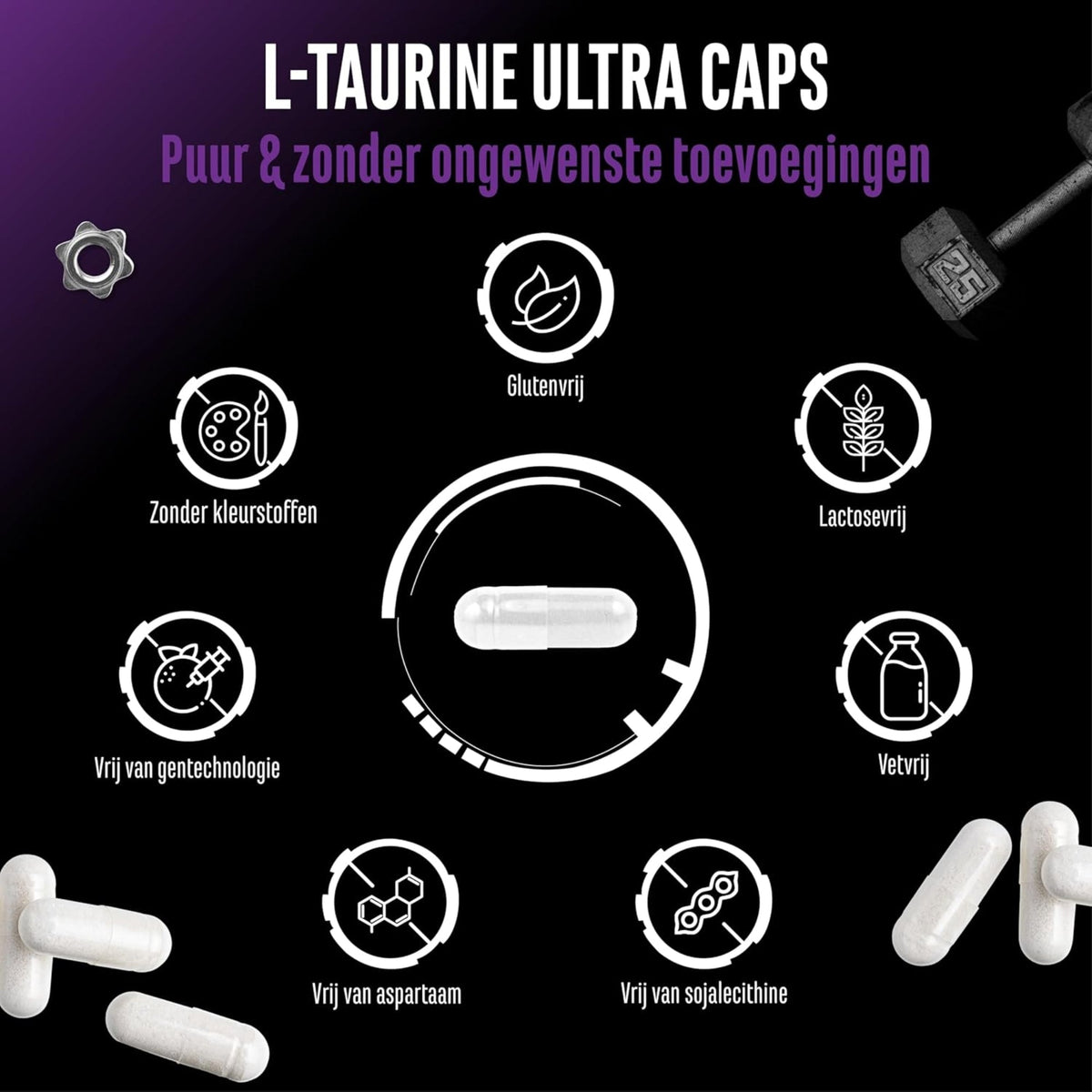 Gélules de l-taurine de German Elite Nutrition